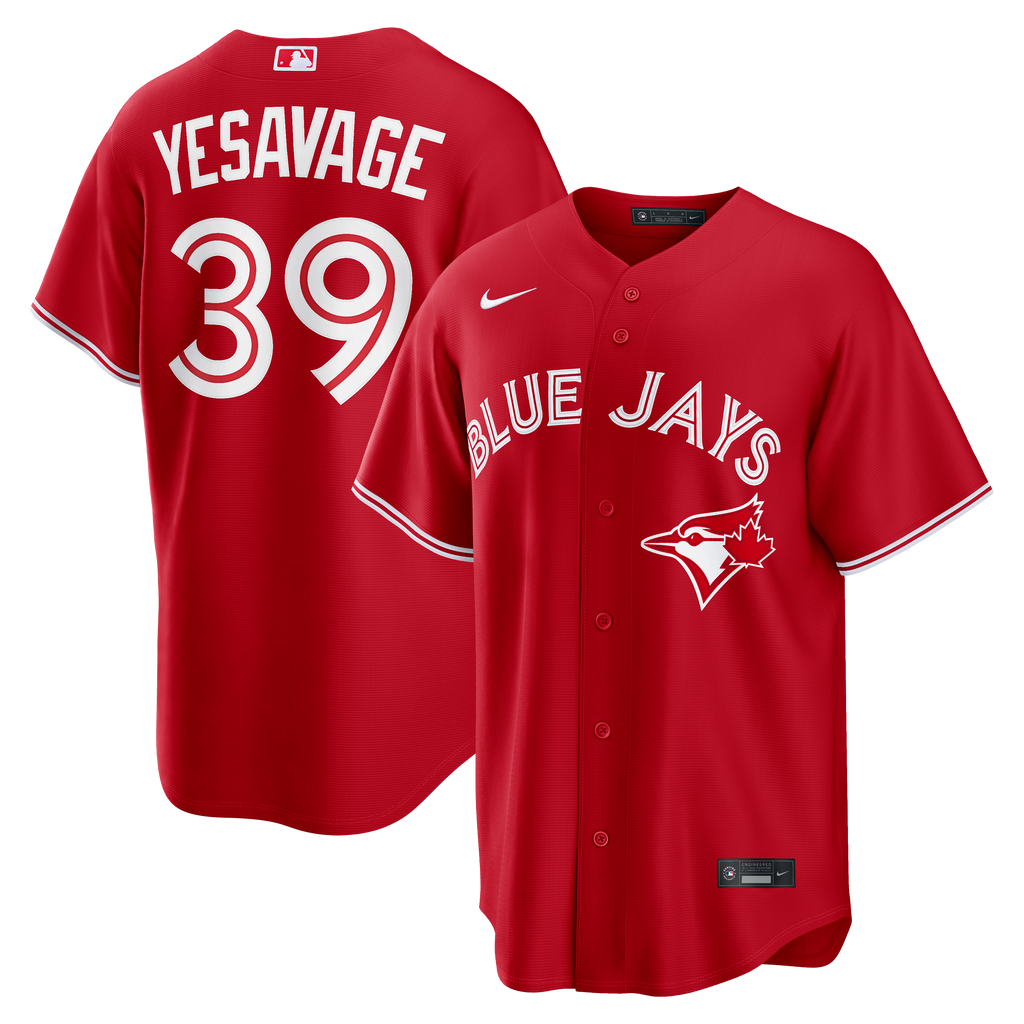 Men's Toronto Blue Jays Trey Yesavage Nike Red Canada Day Replica Jersey - 2