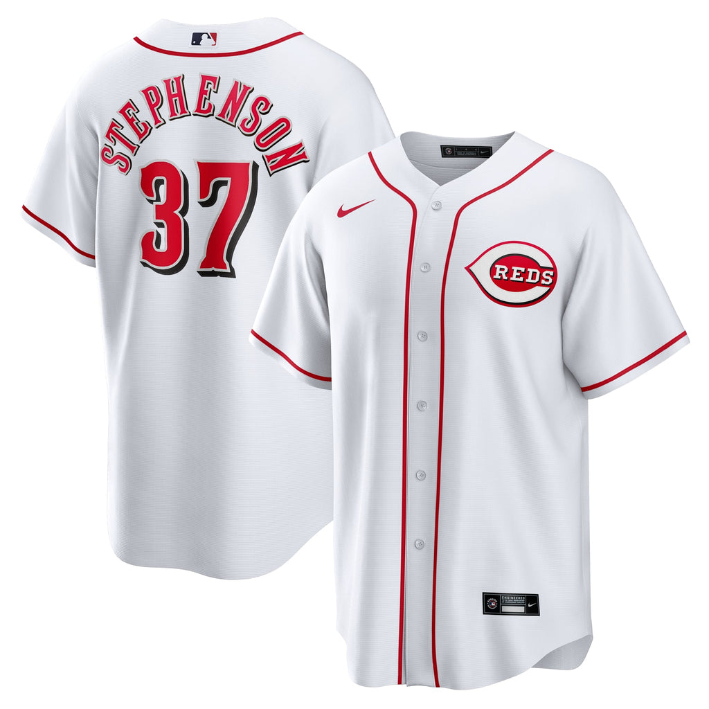 Men's Cincinnati Reds Tyler Stephenson Nike White Home Replica Jersey