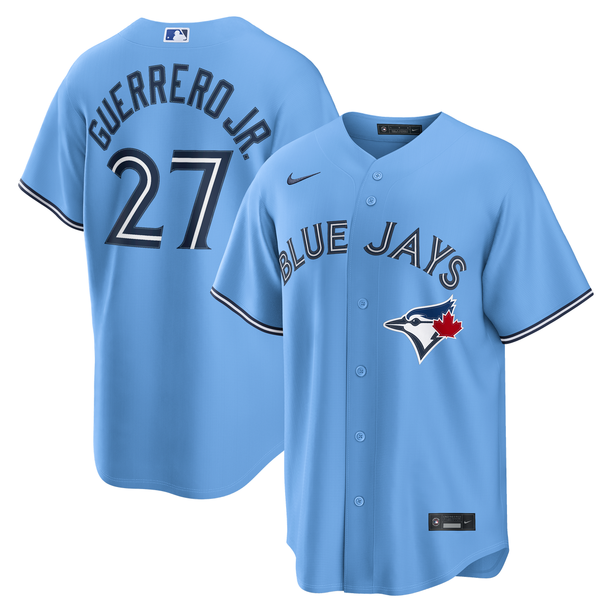 Men's Toronto Blue Jays Vladimir Guerrero Jr. Nike Light Blue Replica Jersey - 2