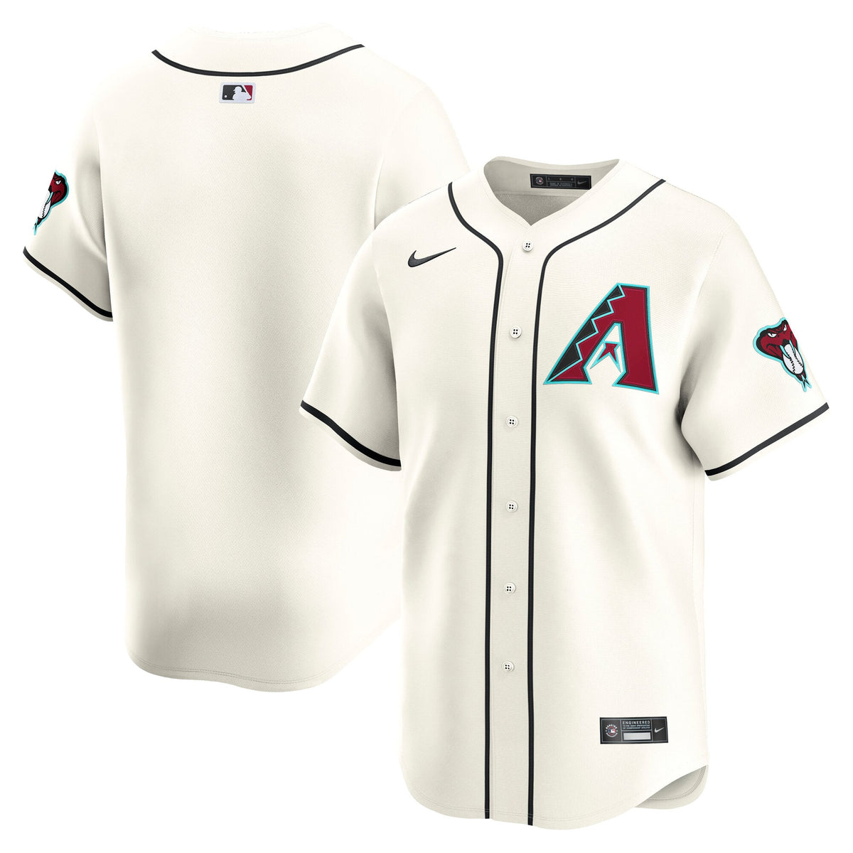 Men's Arizona Diamondbacks Nike White Home Limited Jersey - 2