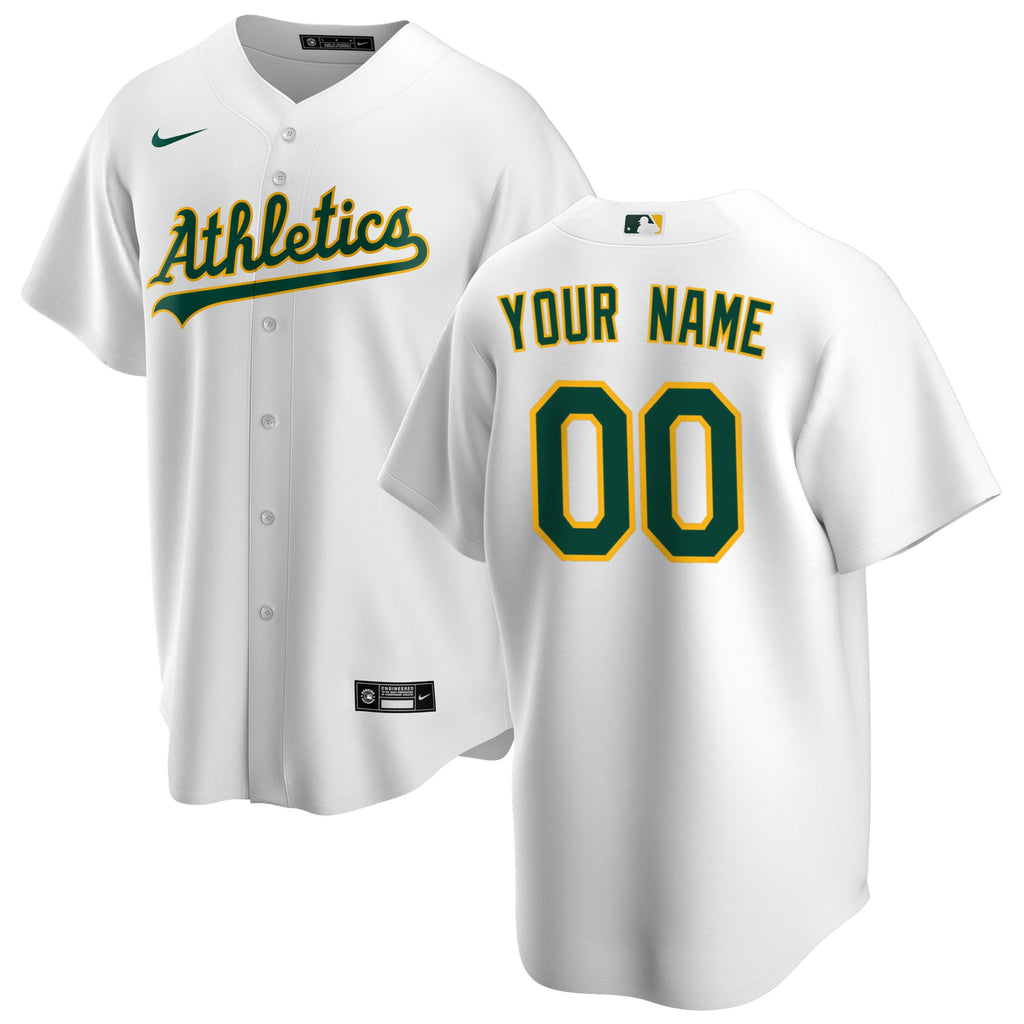 Men's Athletics Nike White Home Replica Custom Jersey - 2