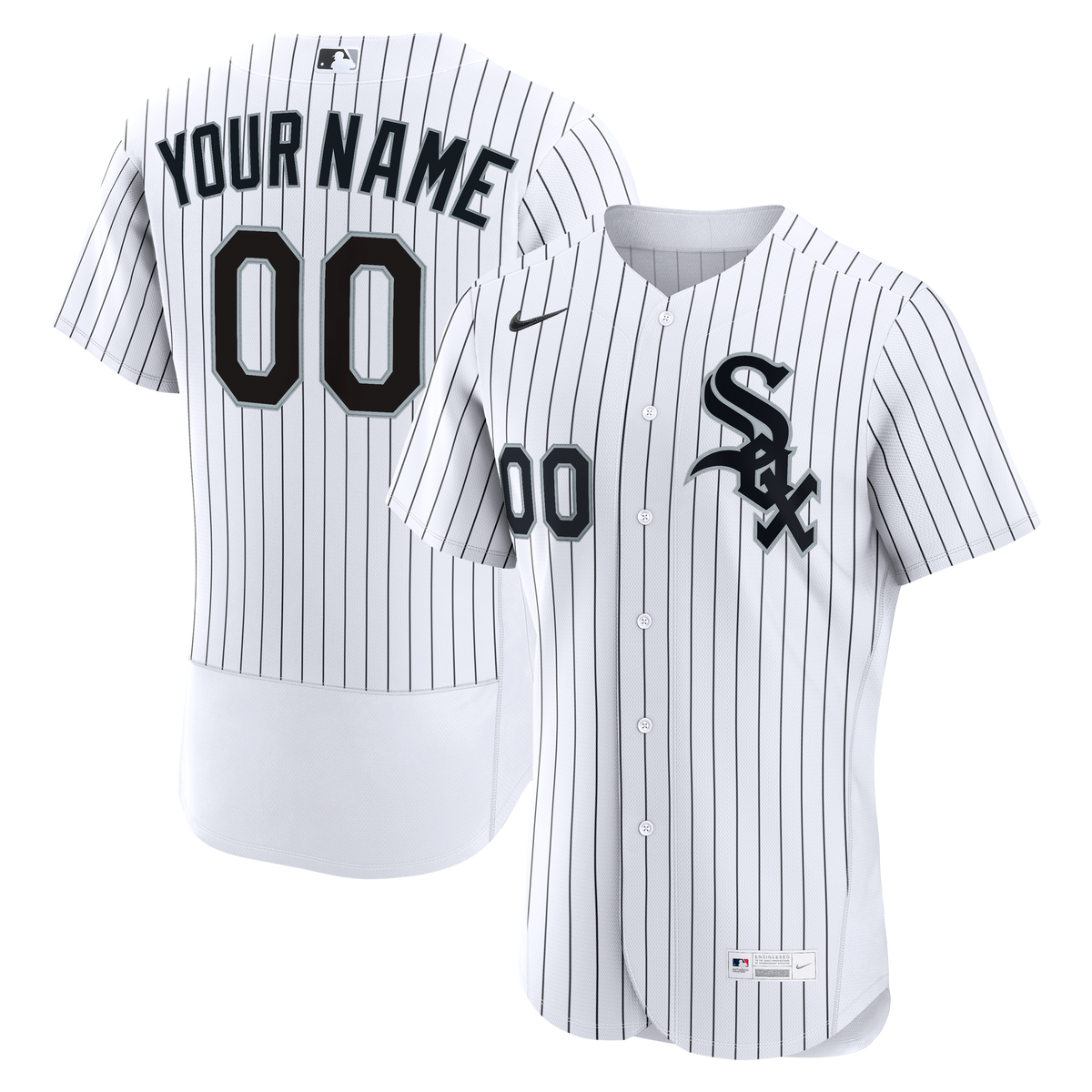 Men's Chicago White Sox Nike White Home Authentic Custom Jersey - 2