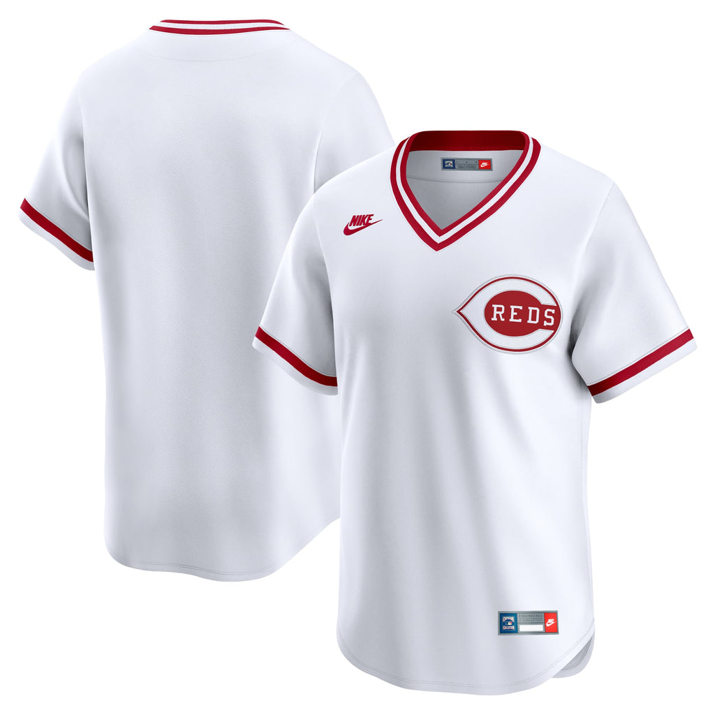 Men's Cincinnati Reds Nike White Cooperstown Collection Limited Jersey - 2
