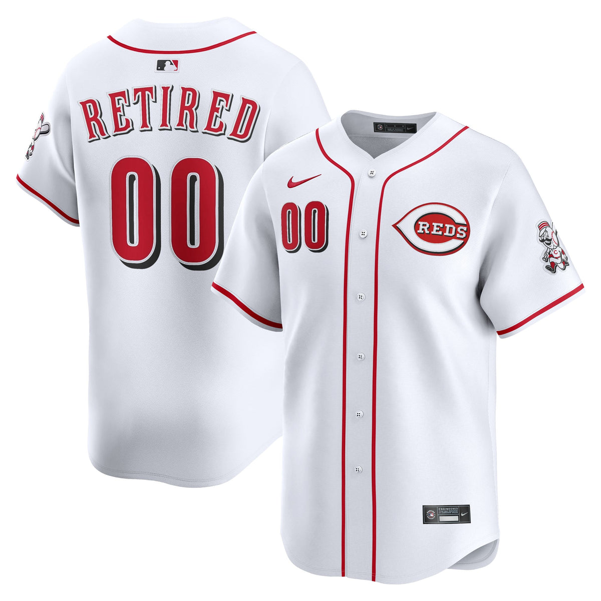Men's Cincinnati Reds Nike White Home Limited Pick-A-Player Retired Roster Jersey - 2