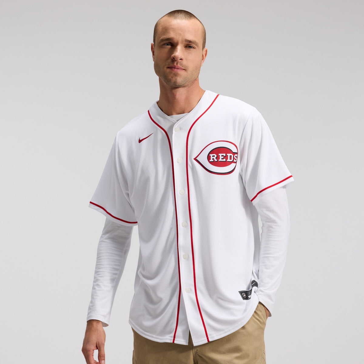 Men's Cincinnati Reds Nike White Home Replica Team Jersey - 2