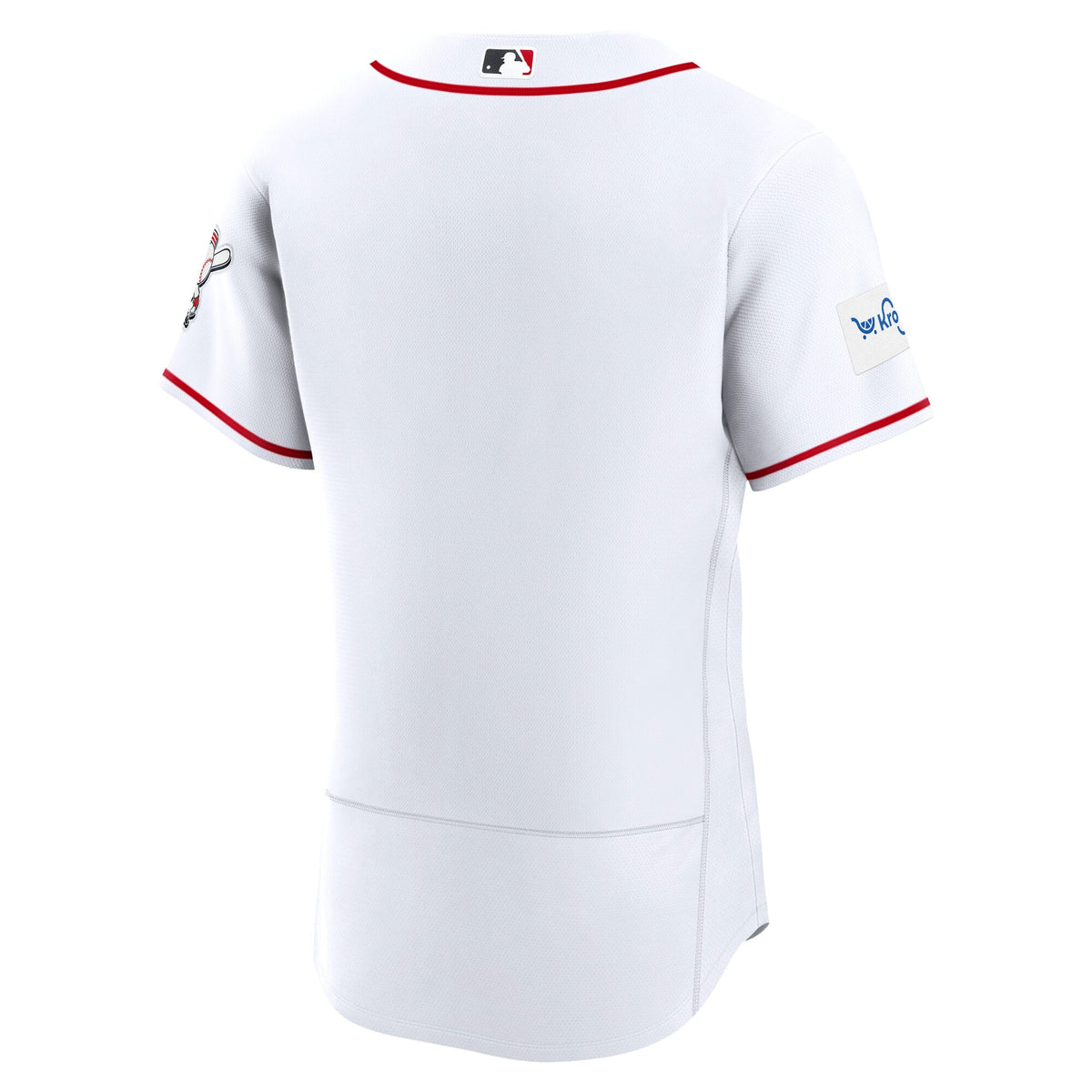 Men's Cincinnati Reds Nike White Home Sponsor Patch Authentic Jersey - 4