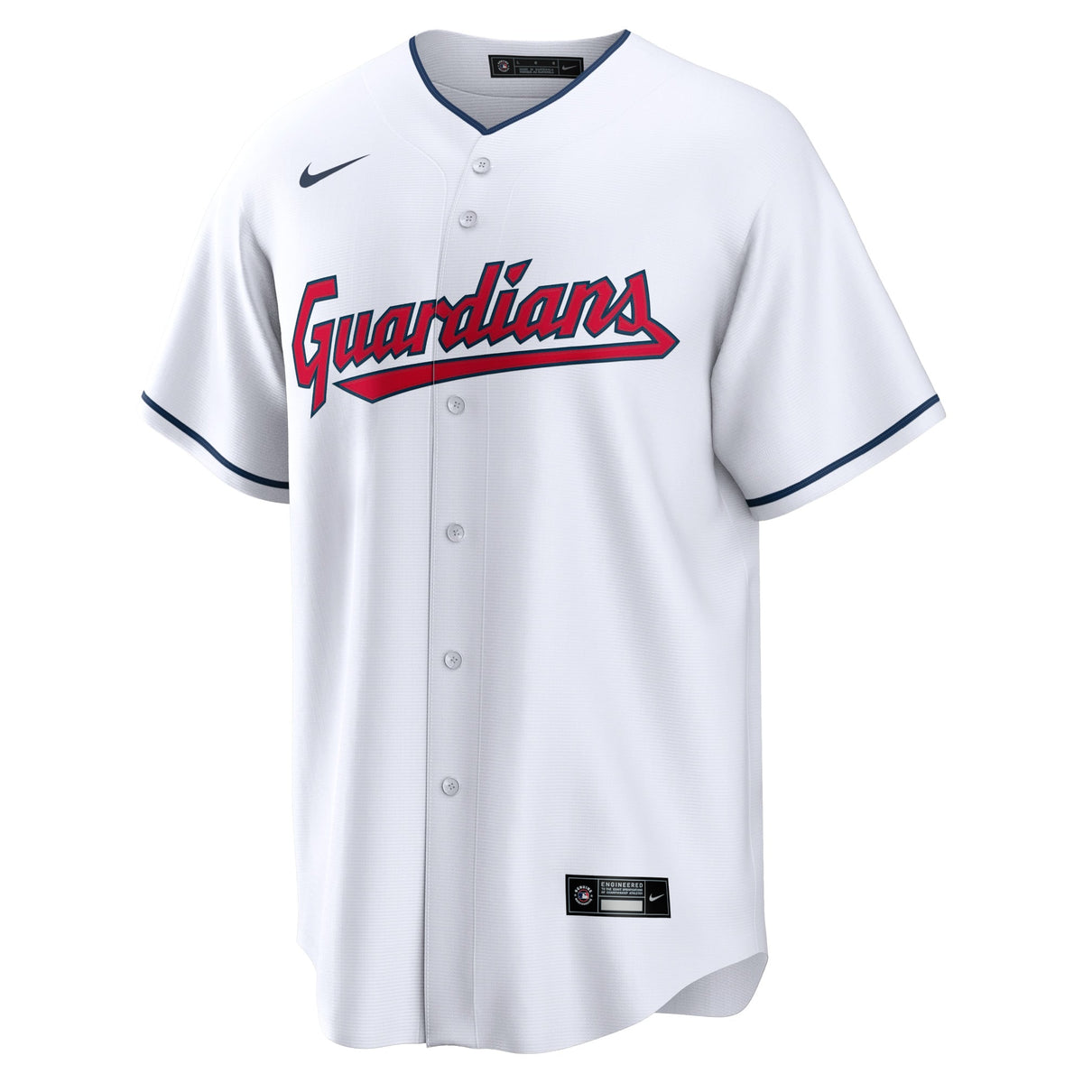 Men's Cleveland Guardians Nike White Home Blank Replica Jersey - 3