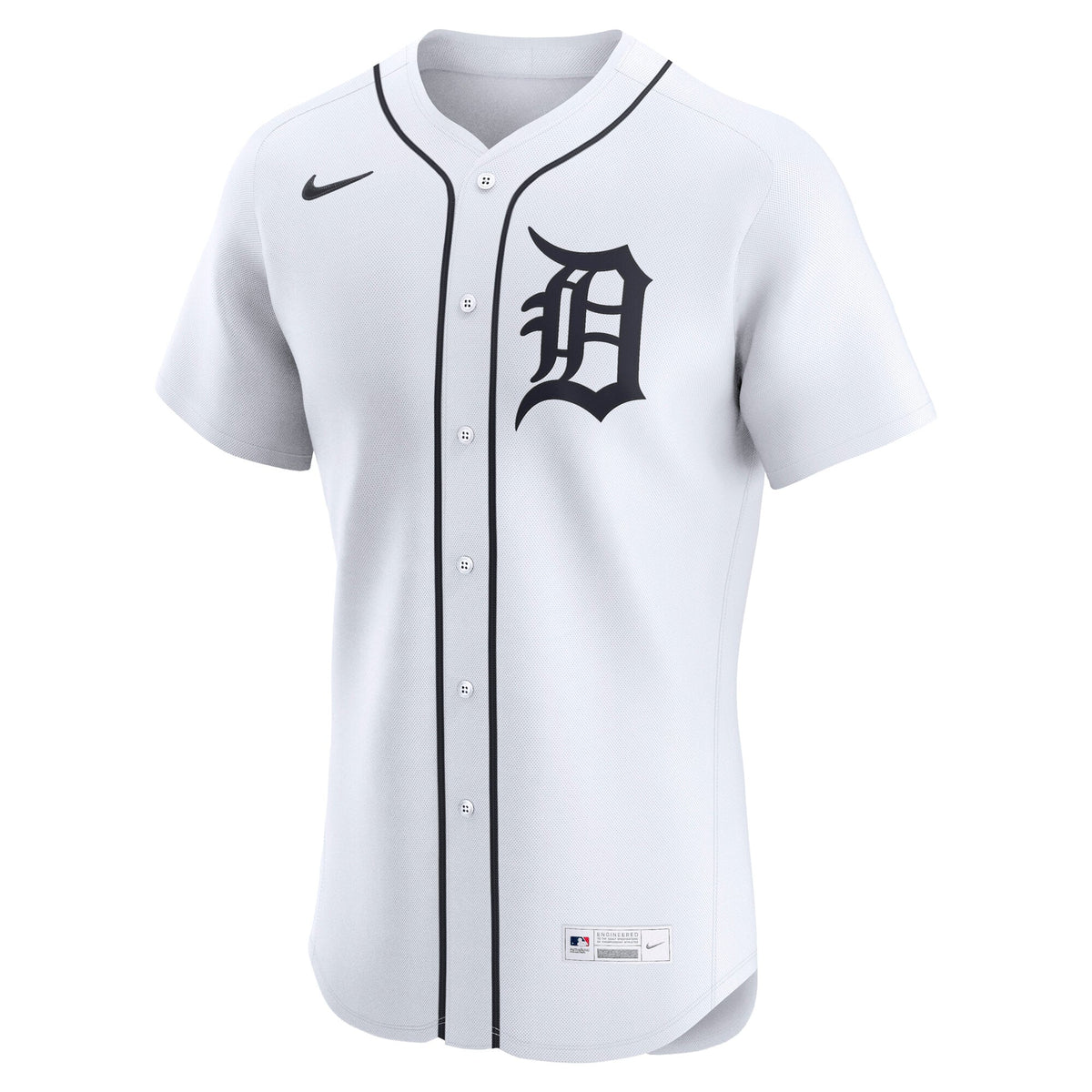 Men's Detroit Tigers Nike White Home Elite Jersey - 3