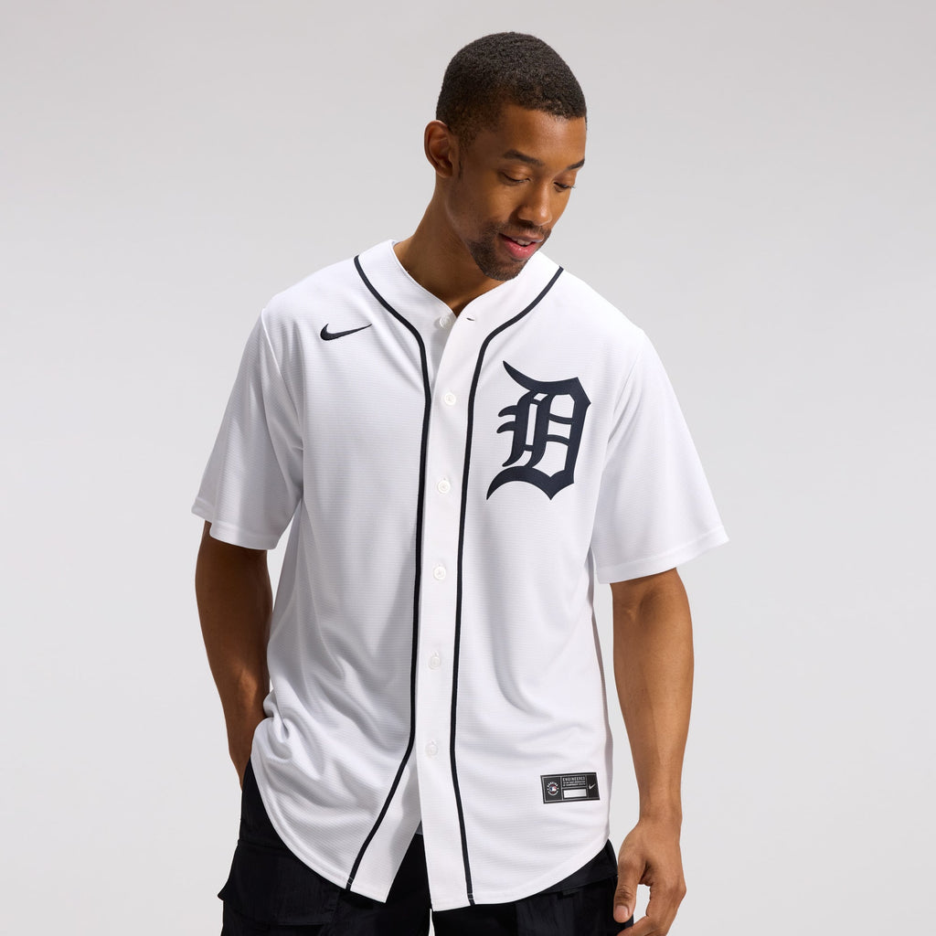 Men's Detroit Tigers Nike White Home Replica Jersey - 2