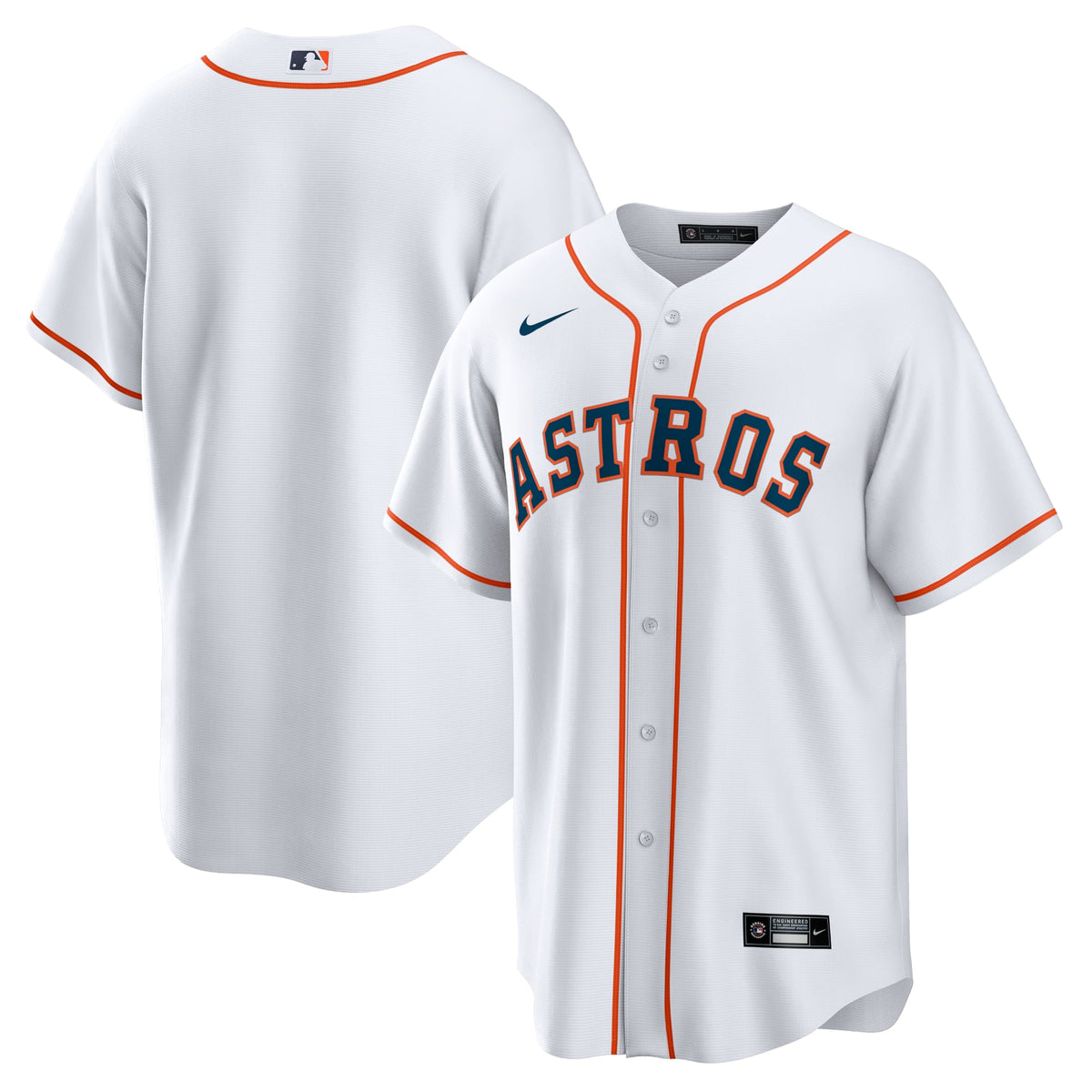 Men's Houston Astros Nike White Home Replica Team Jersey - 2