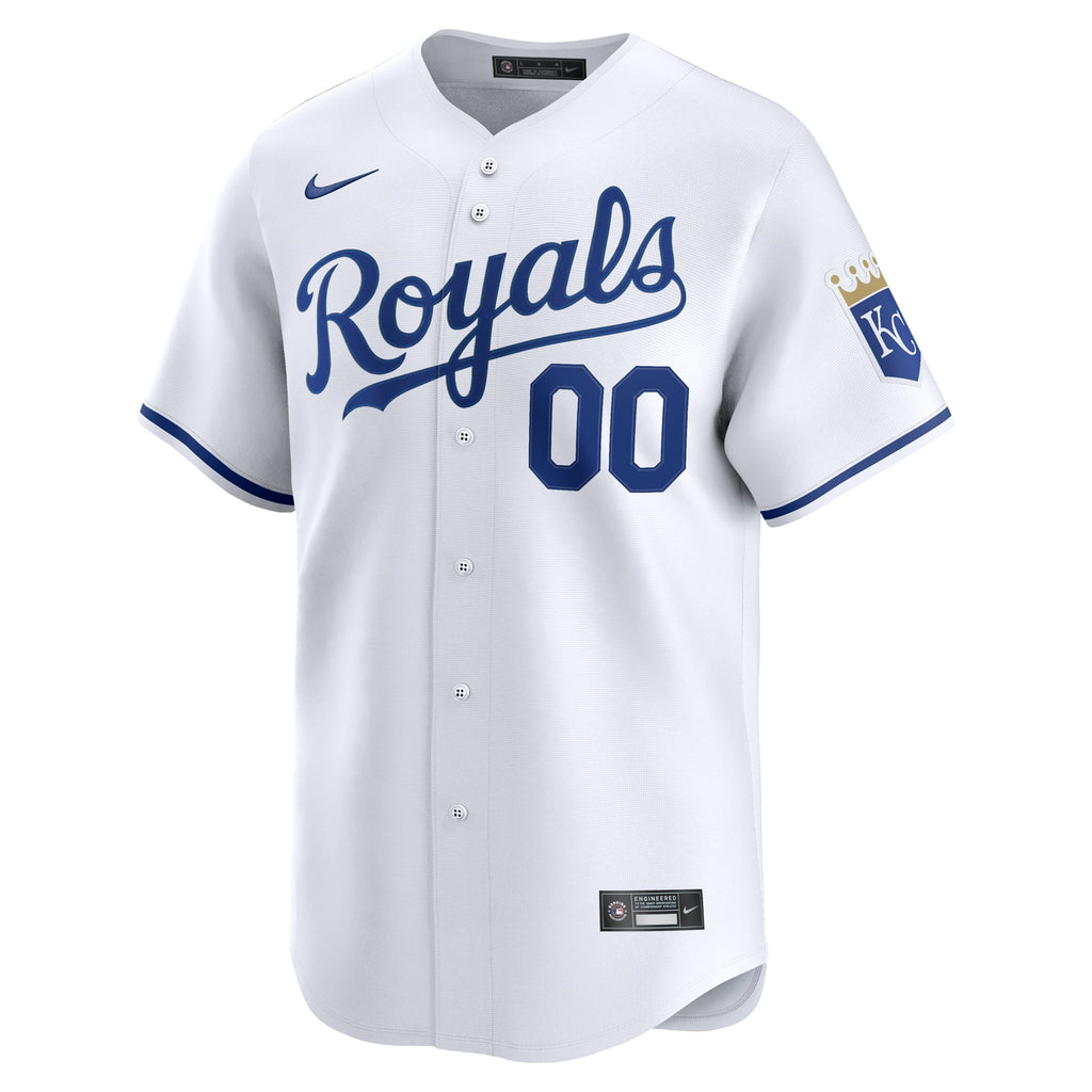 Men's Kansas City Royals Nike White Home Limited Custom Jersey - 3
