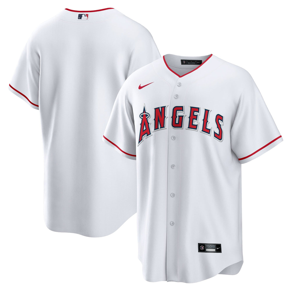 Men's Los Angeles Angels Nike White Home Blank Replica Jersey - 2