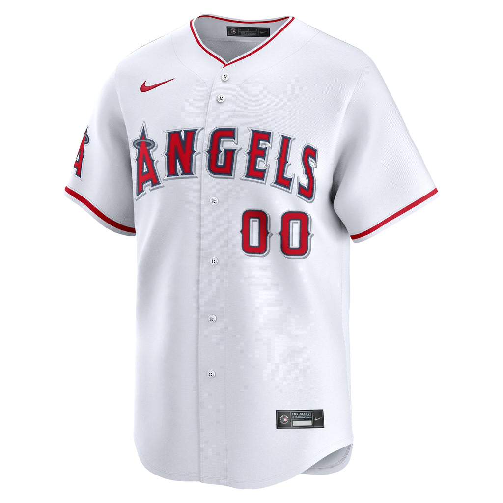 Men's Los Angeles Angels Nike White Home Limited Custom Jersey - 3
