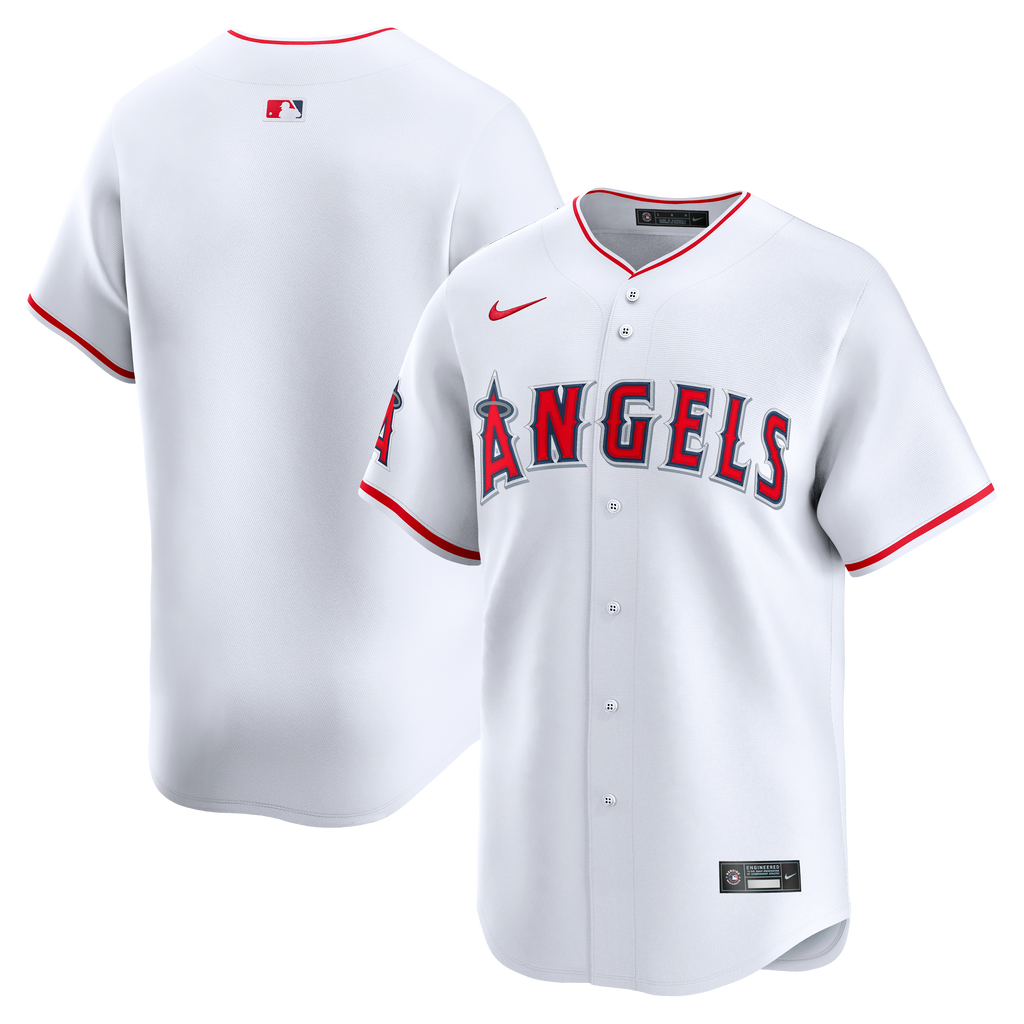 Men's Los Angeles Angels Nike White Home Limited Jersey - 2