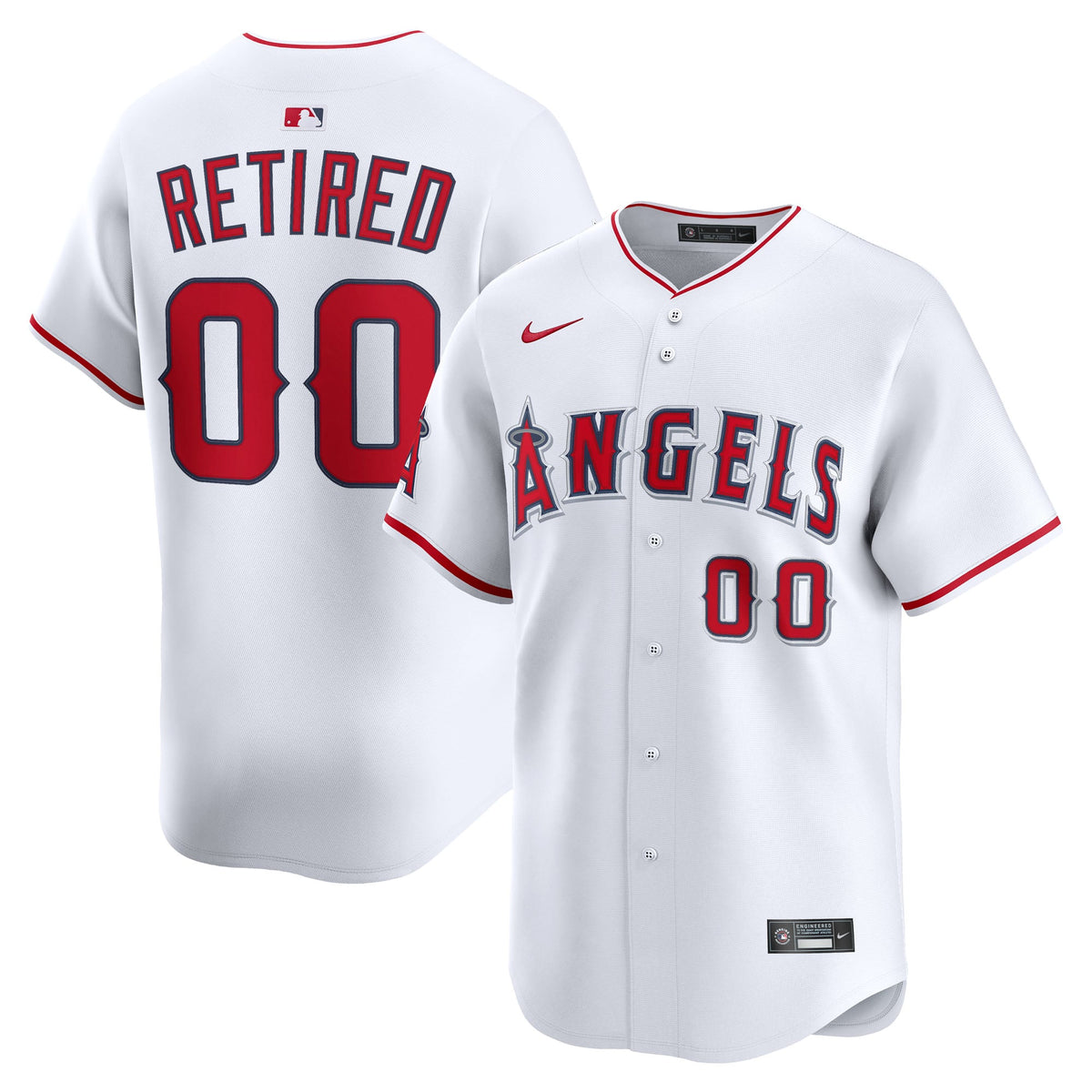 Men's Los Angeles Angels Nike White Home Limited Pick-A-Player Retired Roster Jersey