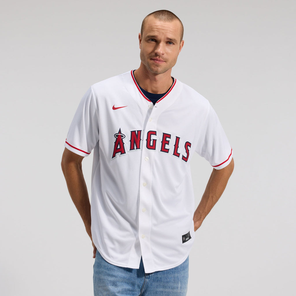Men's Los Angeles Angels Nike White Home Replica Team Jersey - 2