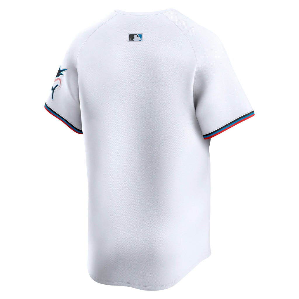 Men's Miami Marlins Nike White Home Replica Team Jersey - 7