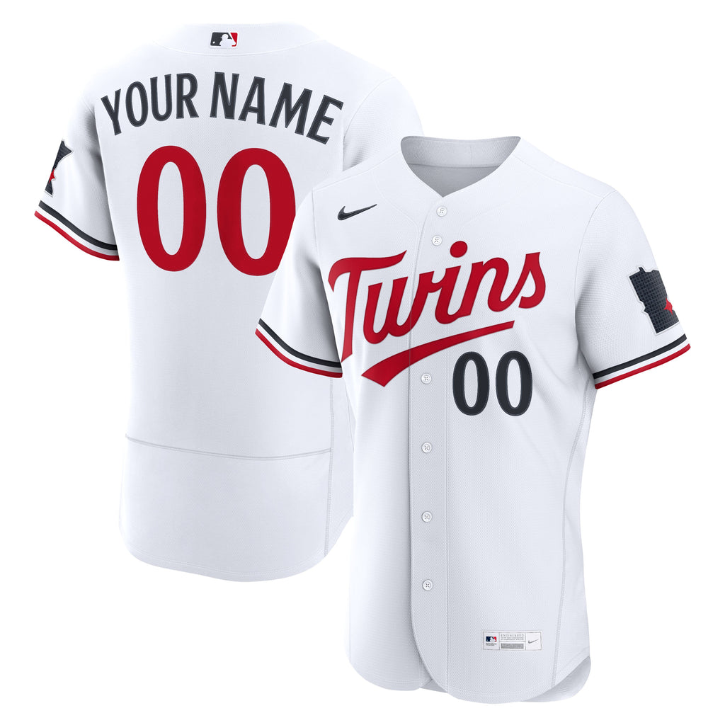 Men's Minnesota Twins Nike White Home Authentic Custom Jersey - 2