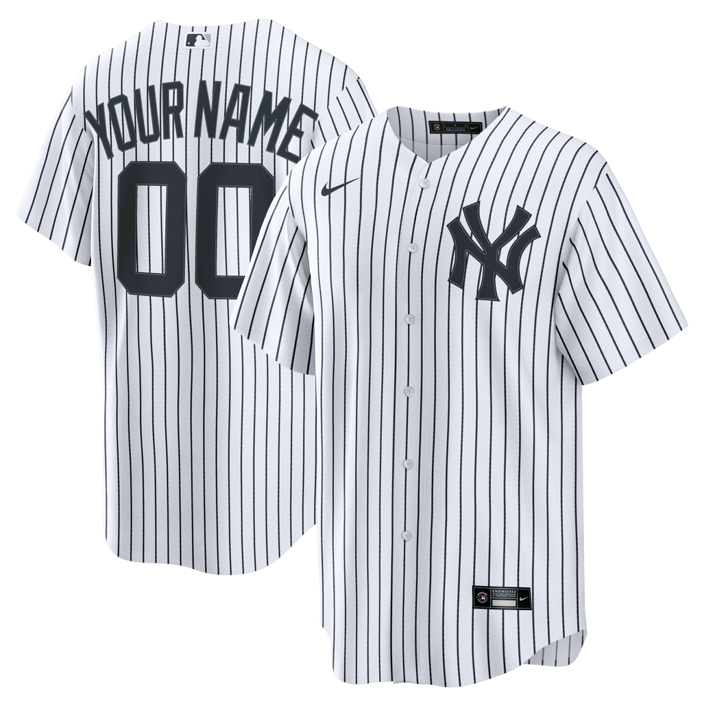 Men's New York Yankees Nike White Home Stadium Custom Jersey - 2