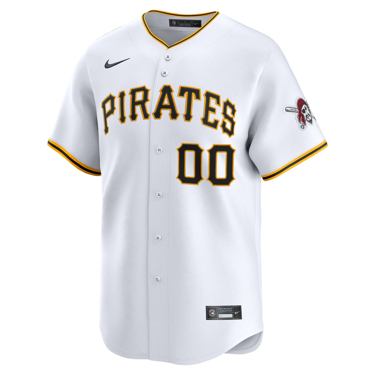 Men's Pittsburgh Pirates Nike White Home Limited Pick-A-Player Retired Roster Jersey - 3