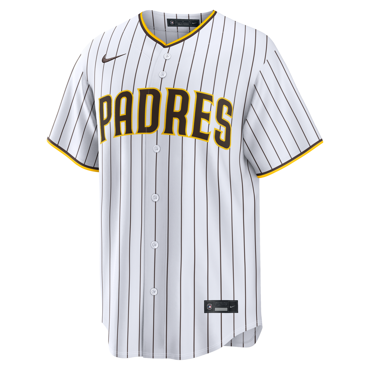 Men's San Diego Padres Nike White Home Replica Custom Jersey - 3