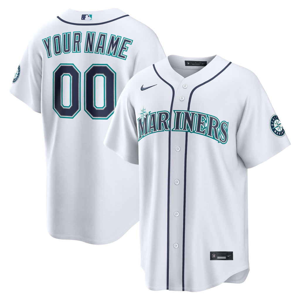 Men's Seattle Mariners Nike White Home Stadium Custom Jersey