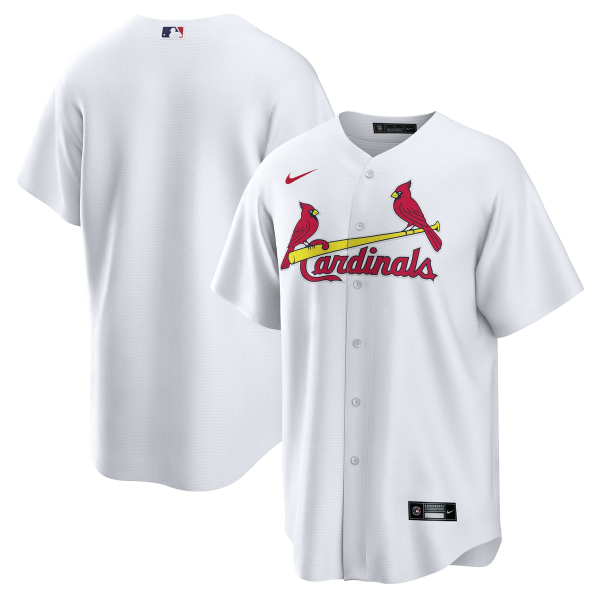 Men's St. Louis Cardinals Nike White Home Replica Team Jersey - 2