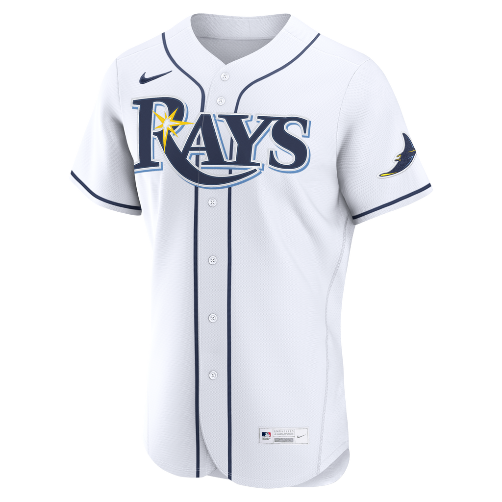 Men's Tampa Bay Rays Nike White Home Authentic Jersey - 3