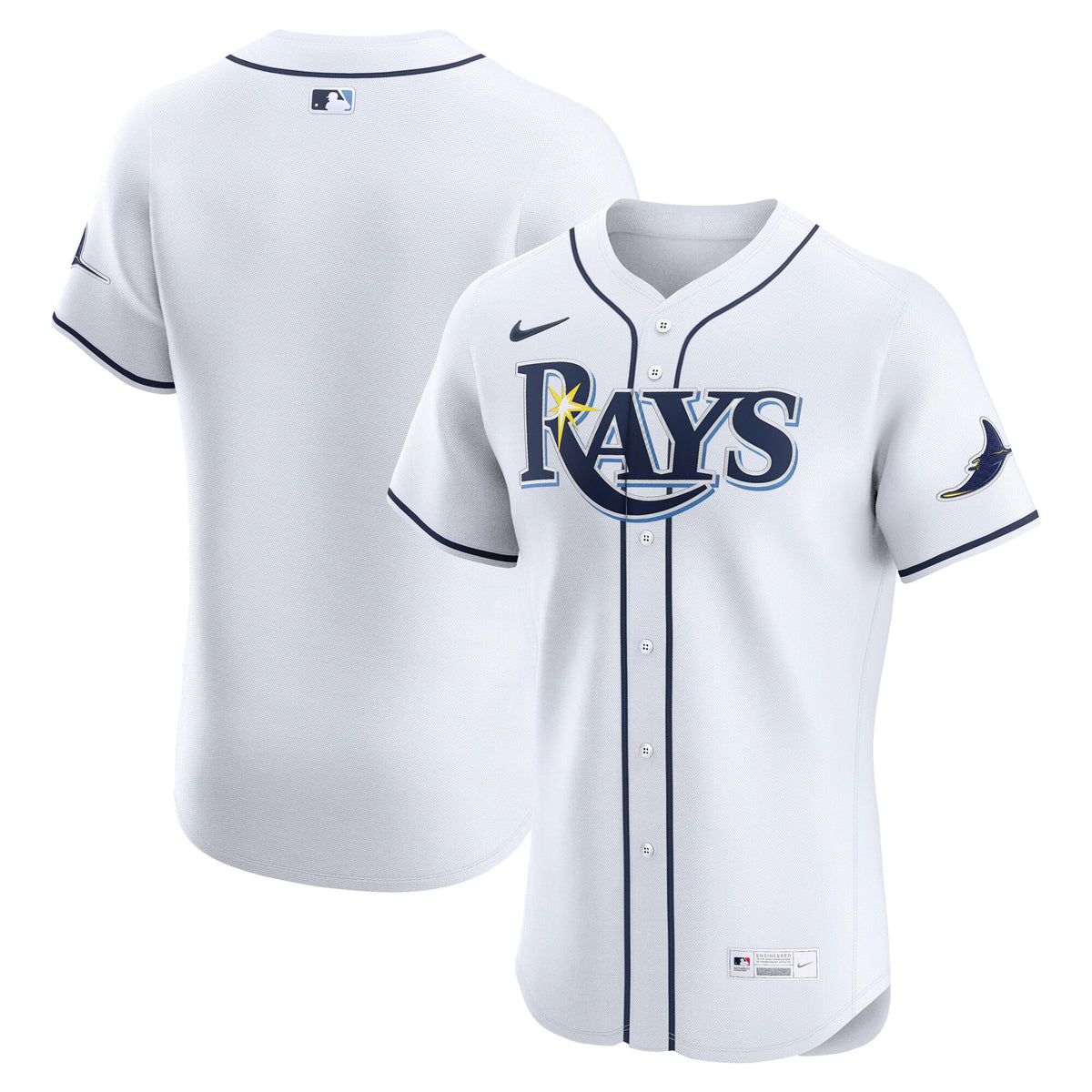 Men's Tampa Bay Rays Nike White Home Elite Jersey - 2