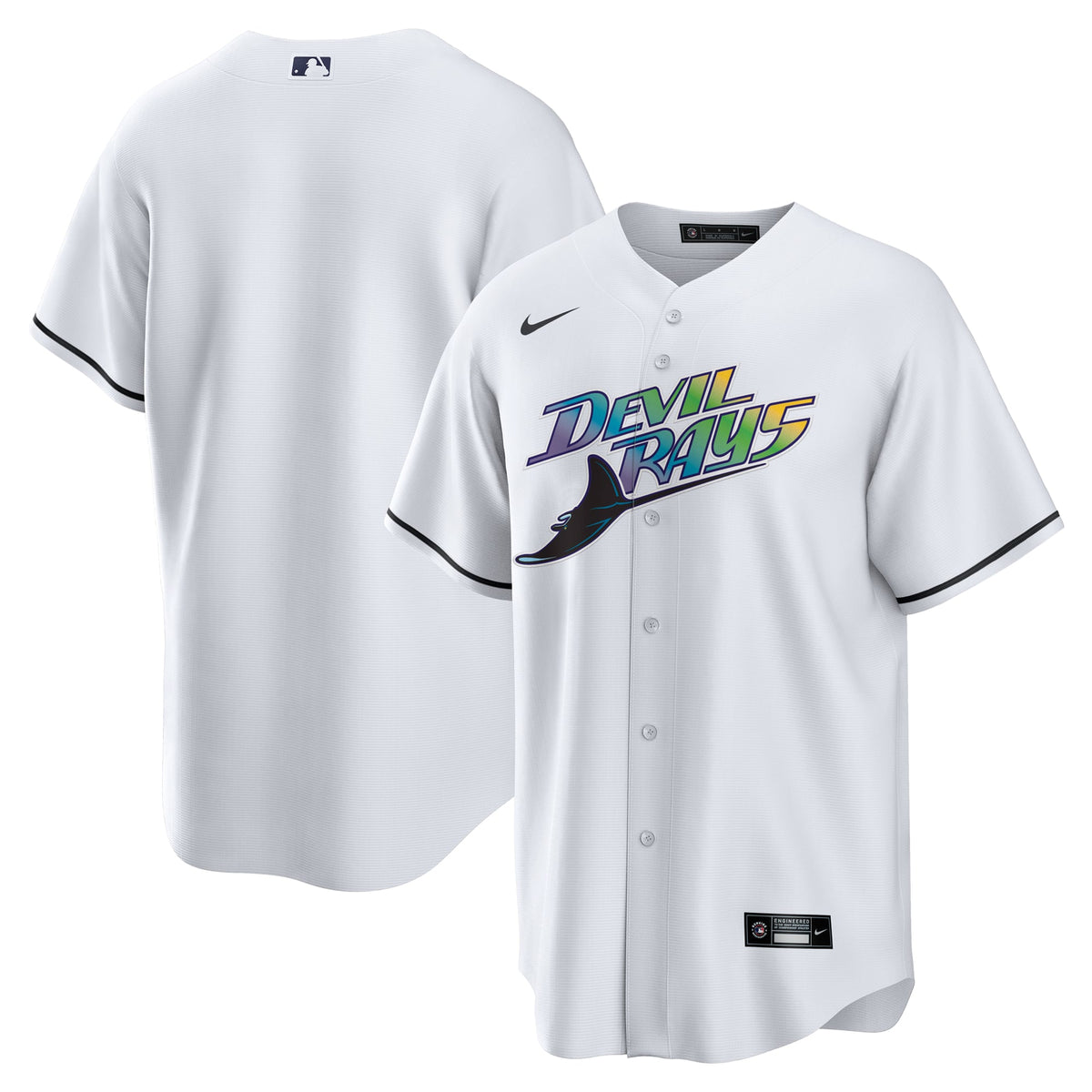 Men's Tampa Bay Rays Nike White Home Replica Team Jersey - 2