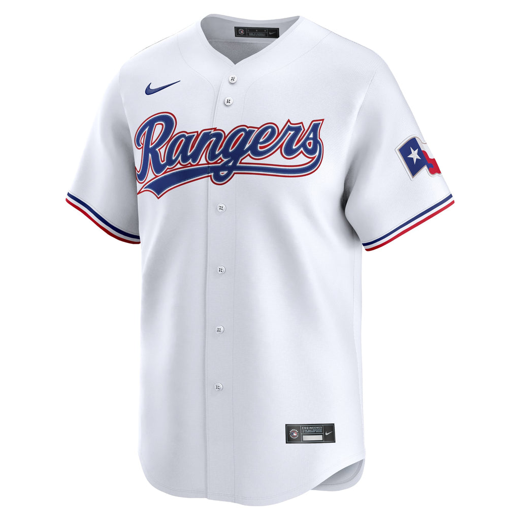 Men's Texas Rangers Nike White Home Limited Custom Jersey - 3