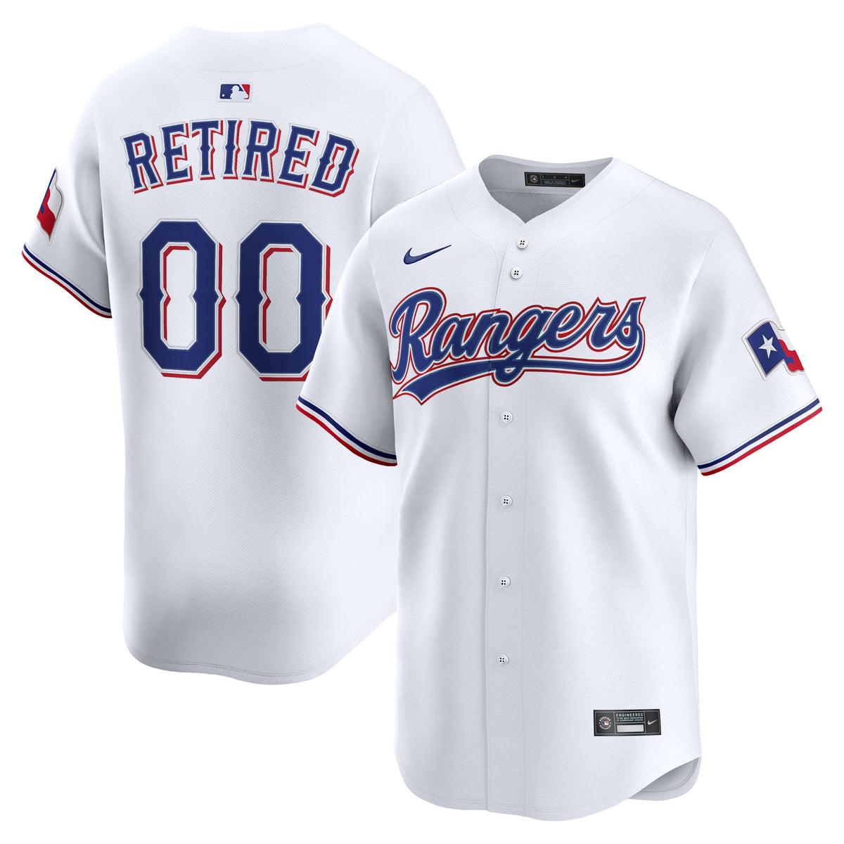 Men's Texas Rangers Nike White Home Limited Pick-A-Player Retired Roster Jersey - 2