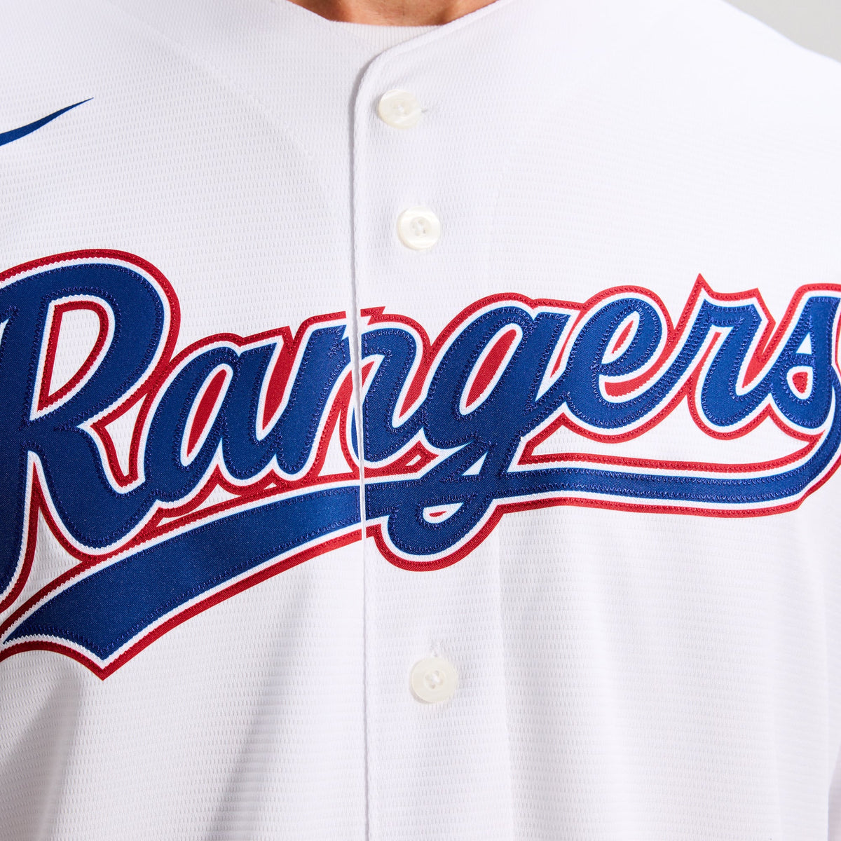 Men's Texas Rangers Nike White Home Replica Team Jersey - 11