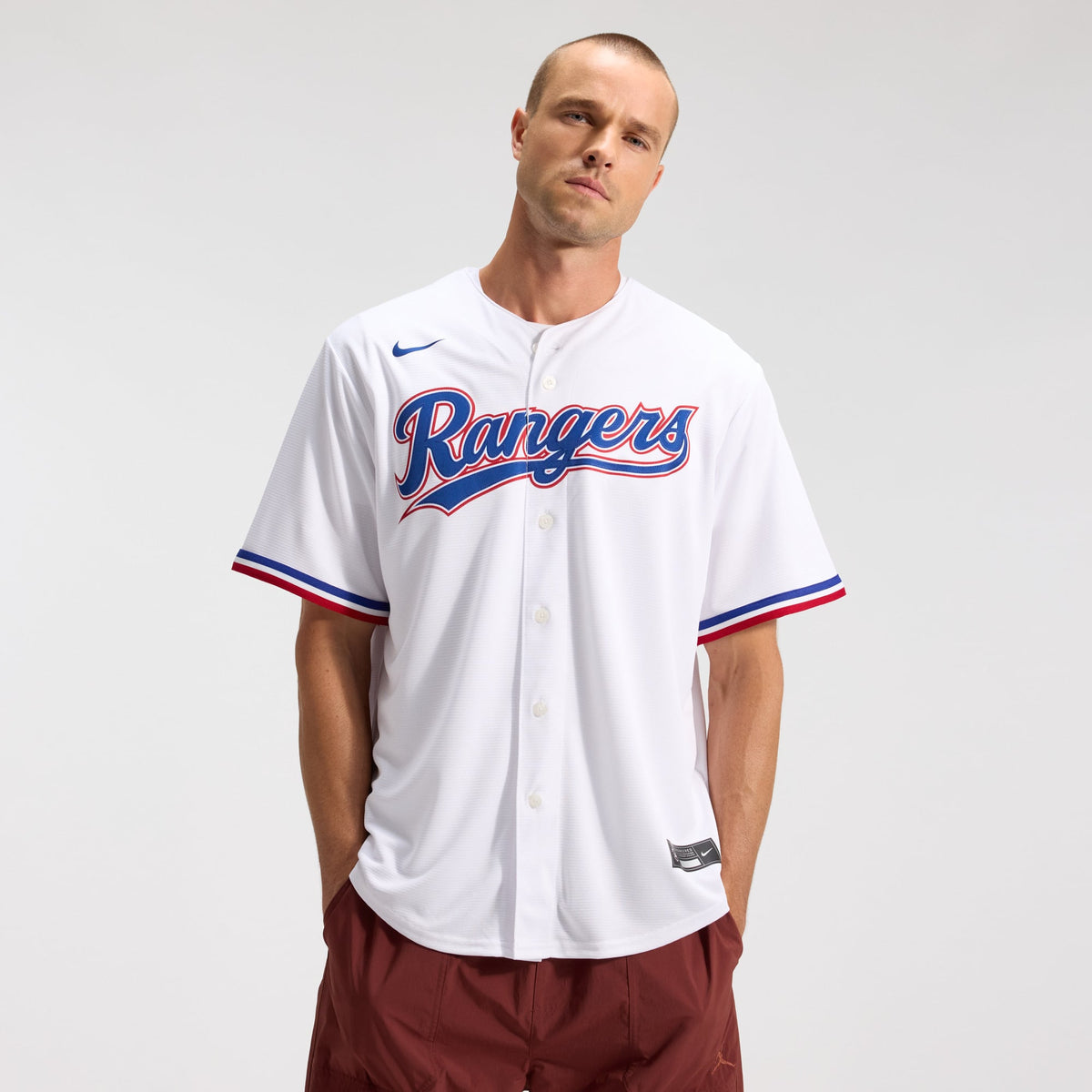 Men's Texas Rangers Nike White Home Replica Team Jersey - 2
