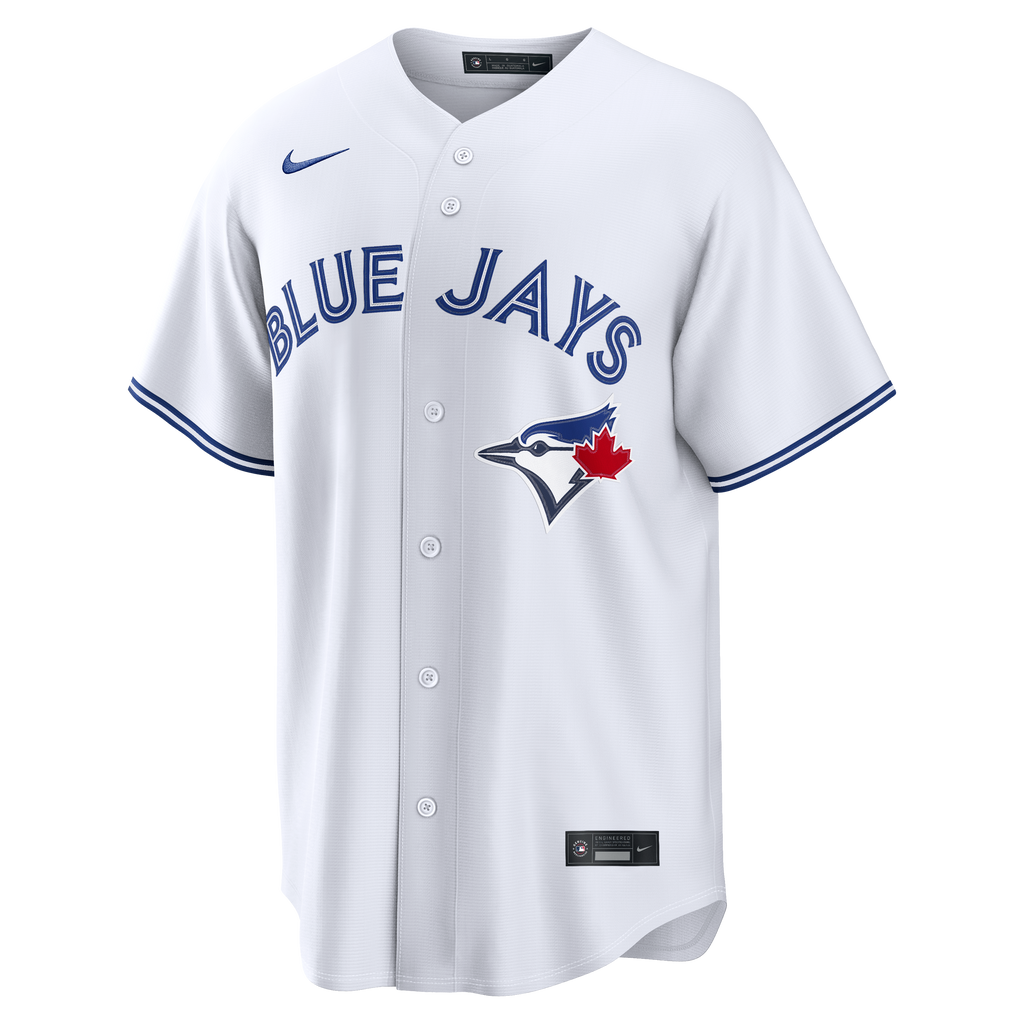 Men's Toronto Blue Jays Nike White Home Replica Custom Jersey - 3