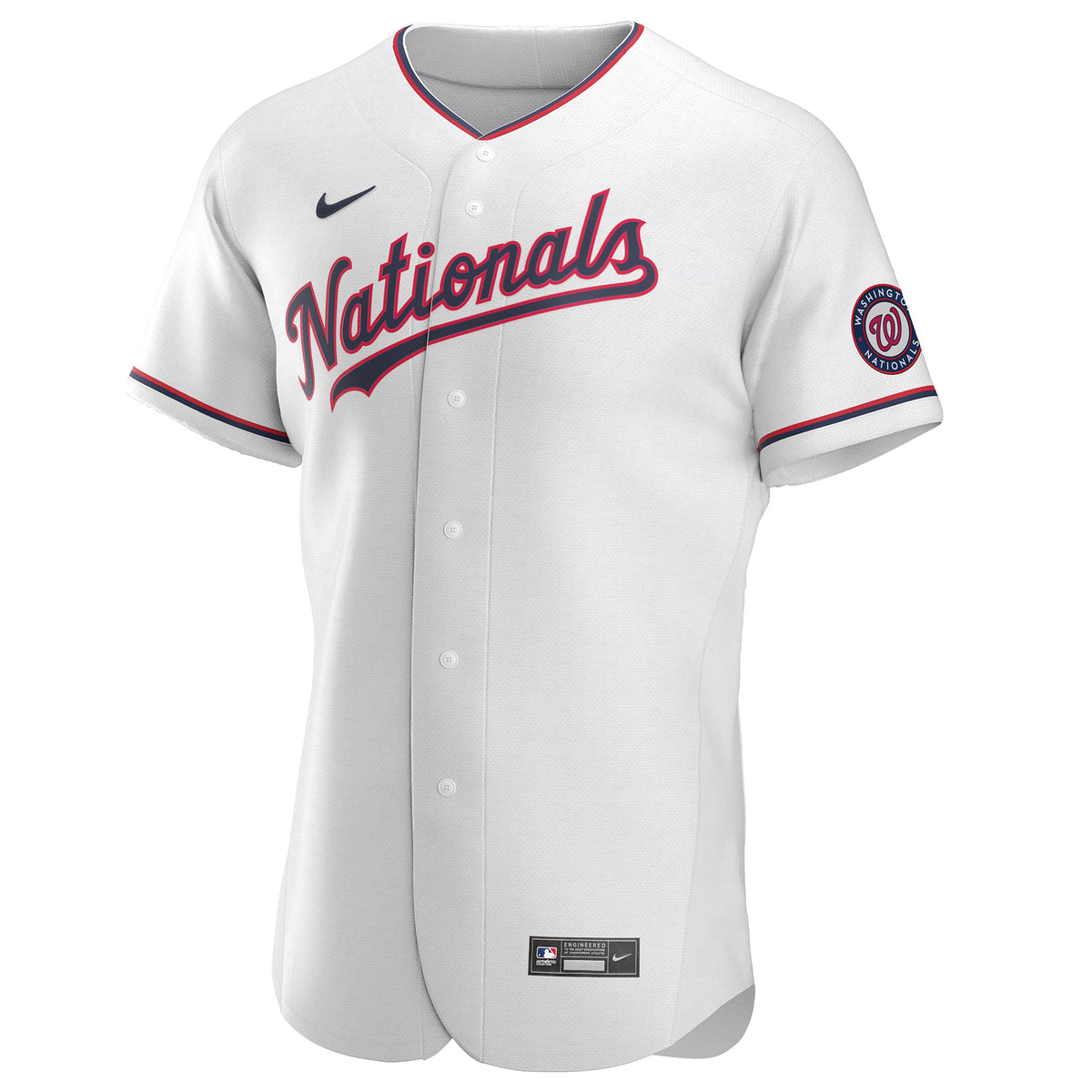 Men's Washington Nationals Nike White Alternate Authentic Team Jersey - 3