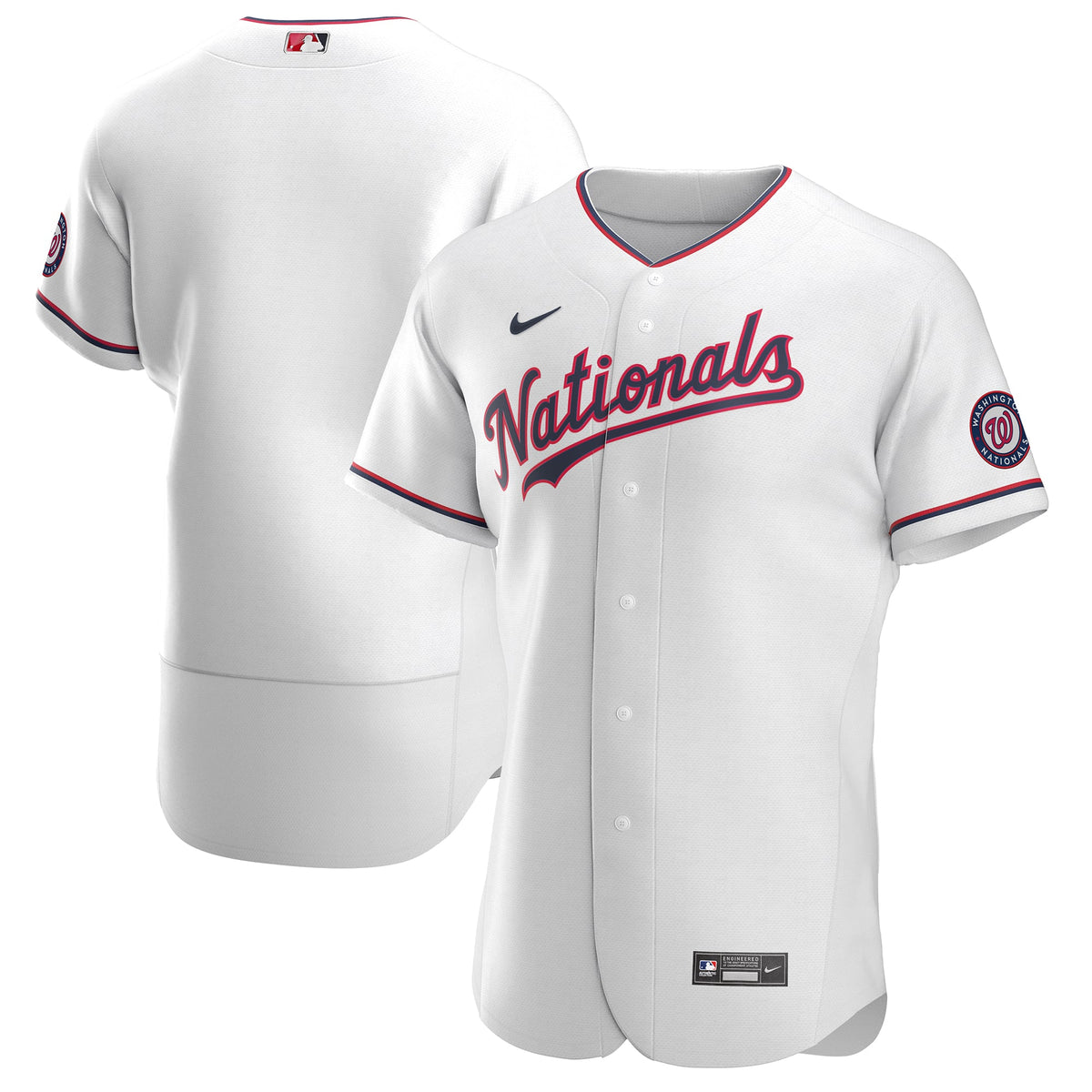 Men's Washington Nationals Nike White Alternate Authentic Team Jersey