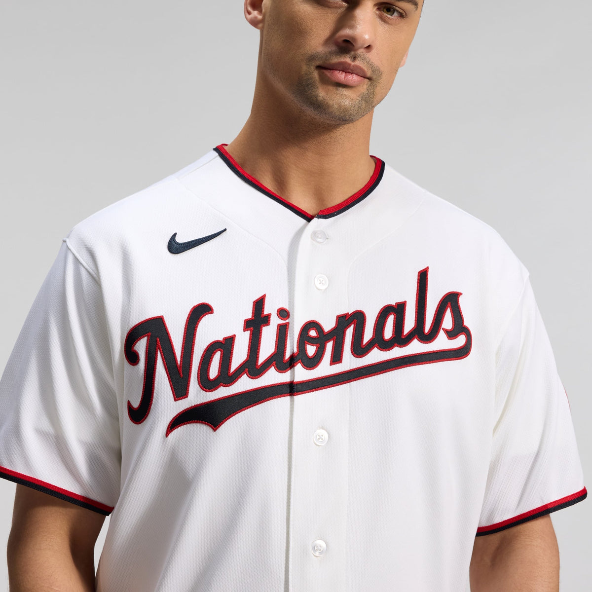 Men's Washington Nationals Nike White Home Authentic Jersey - 9