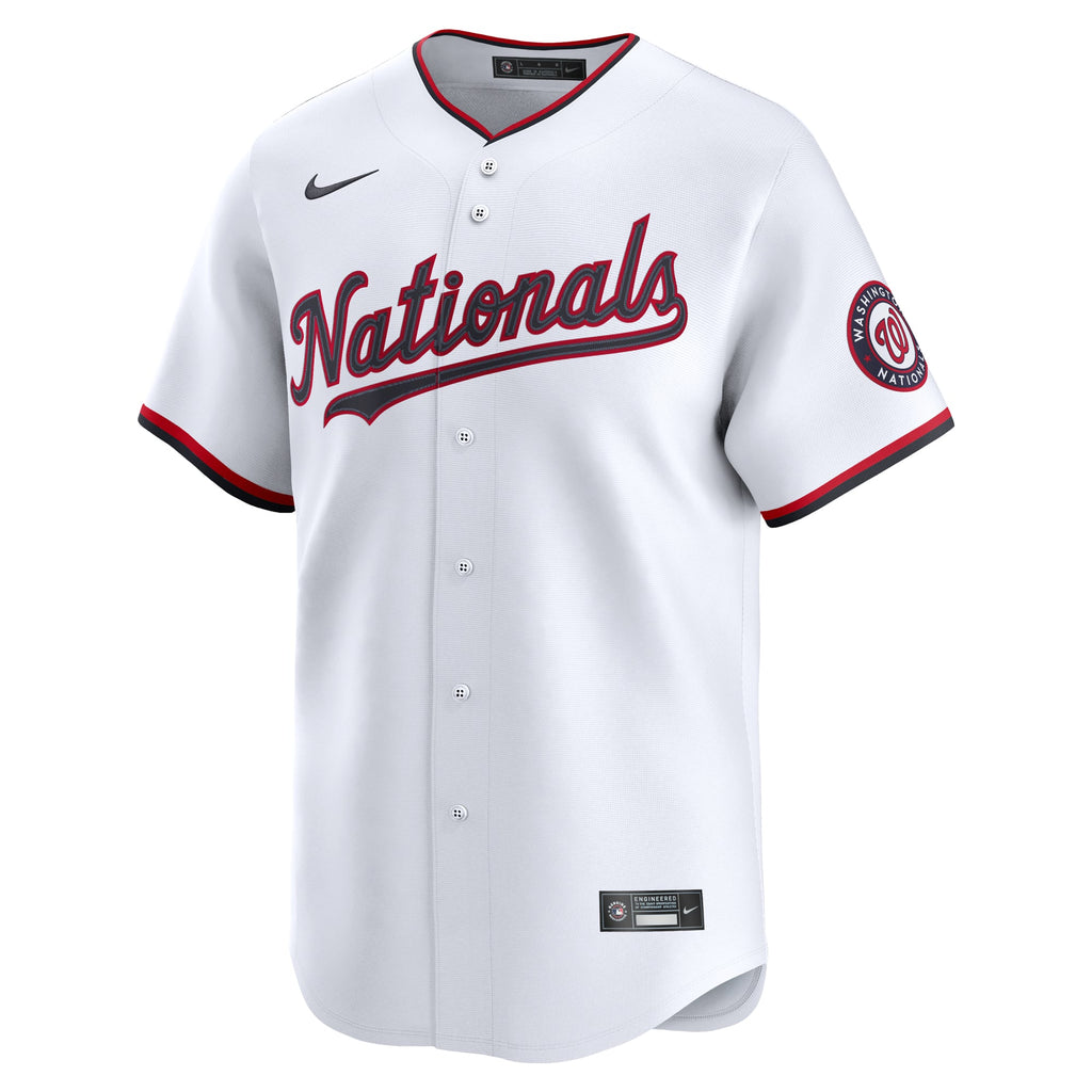 Men's Washington Nationals Nike White Home Limited Custom Jersey - 3