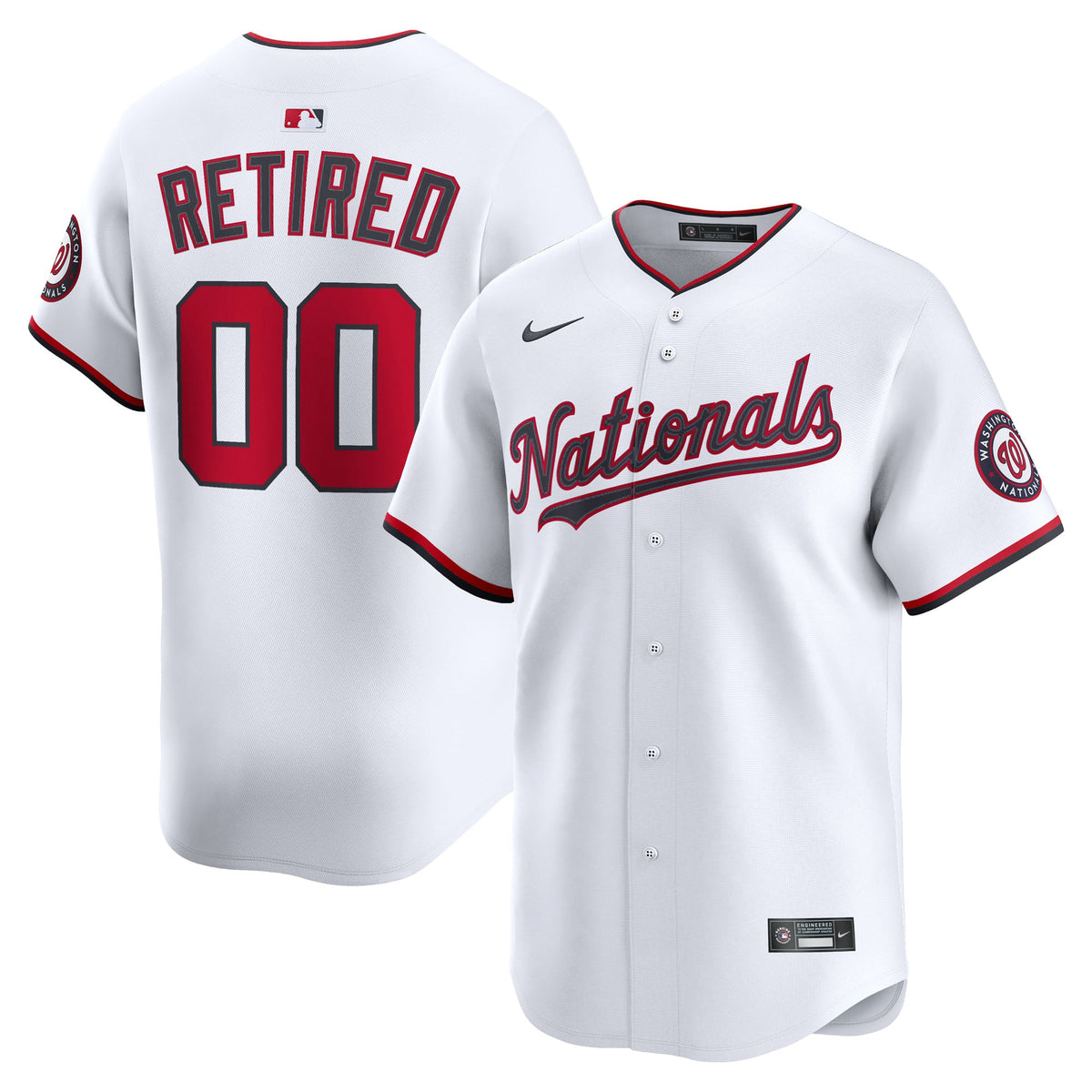 Men's Washington Nationals Nike White Home Limited Pick-A-Player Retired Roster Jersey - 2