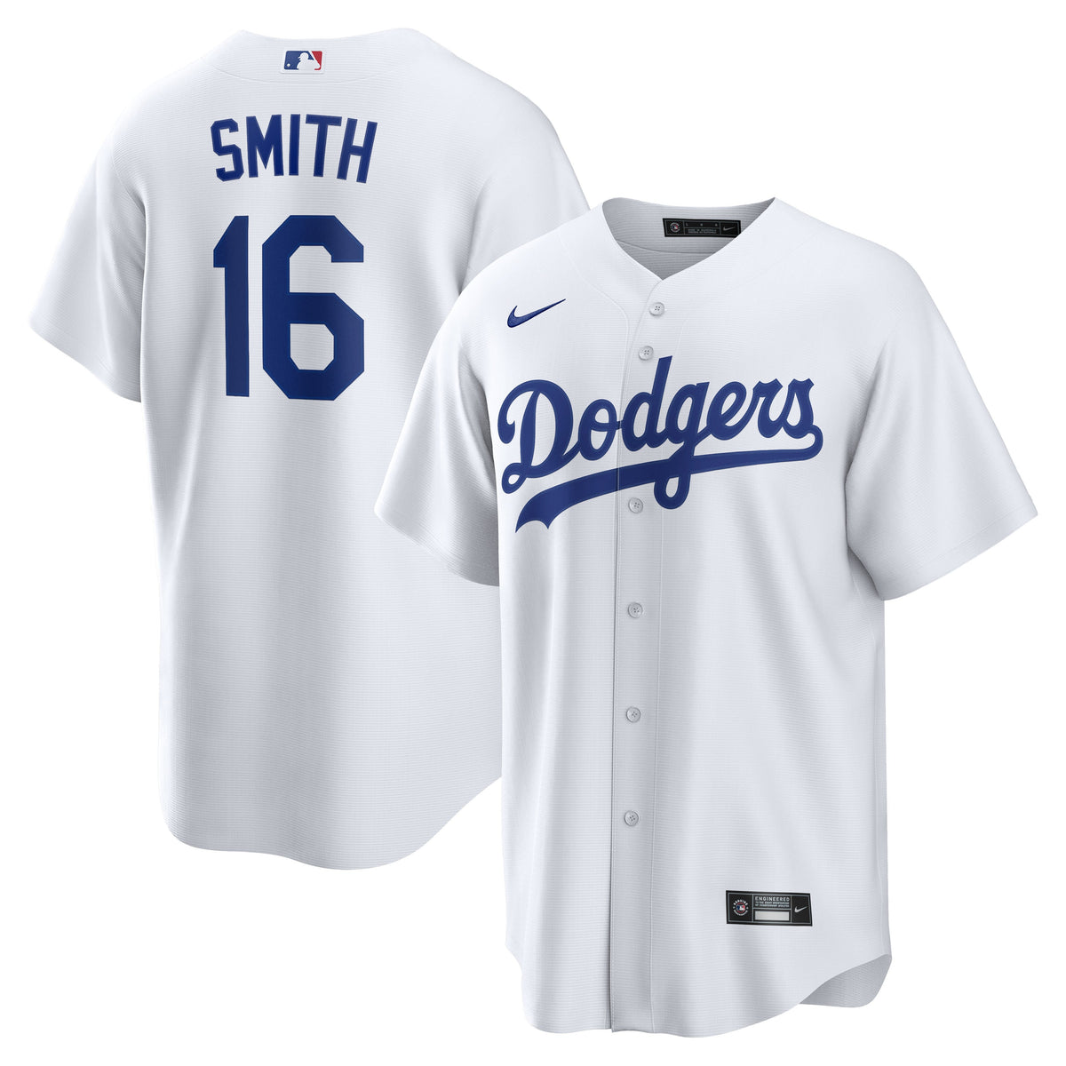 Men's Los Angeles Dodgers Will Smith Nike White Home Replica Jersey - 2