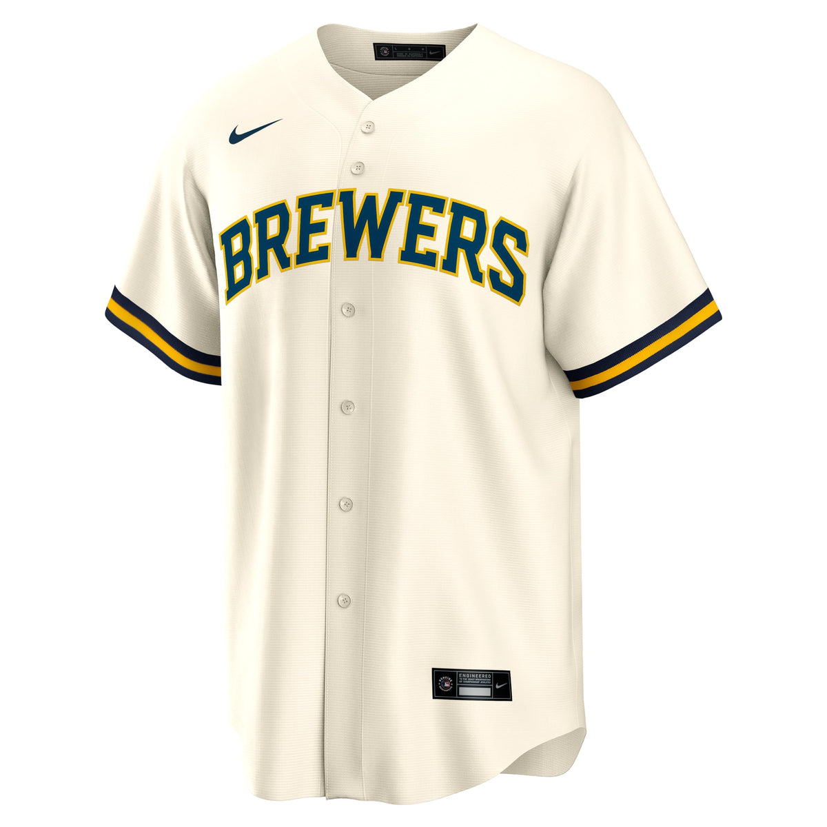 Men's Milwaukee Brewers William Contreras Nike Cream Home Replica Jersey - 3