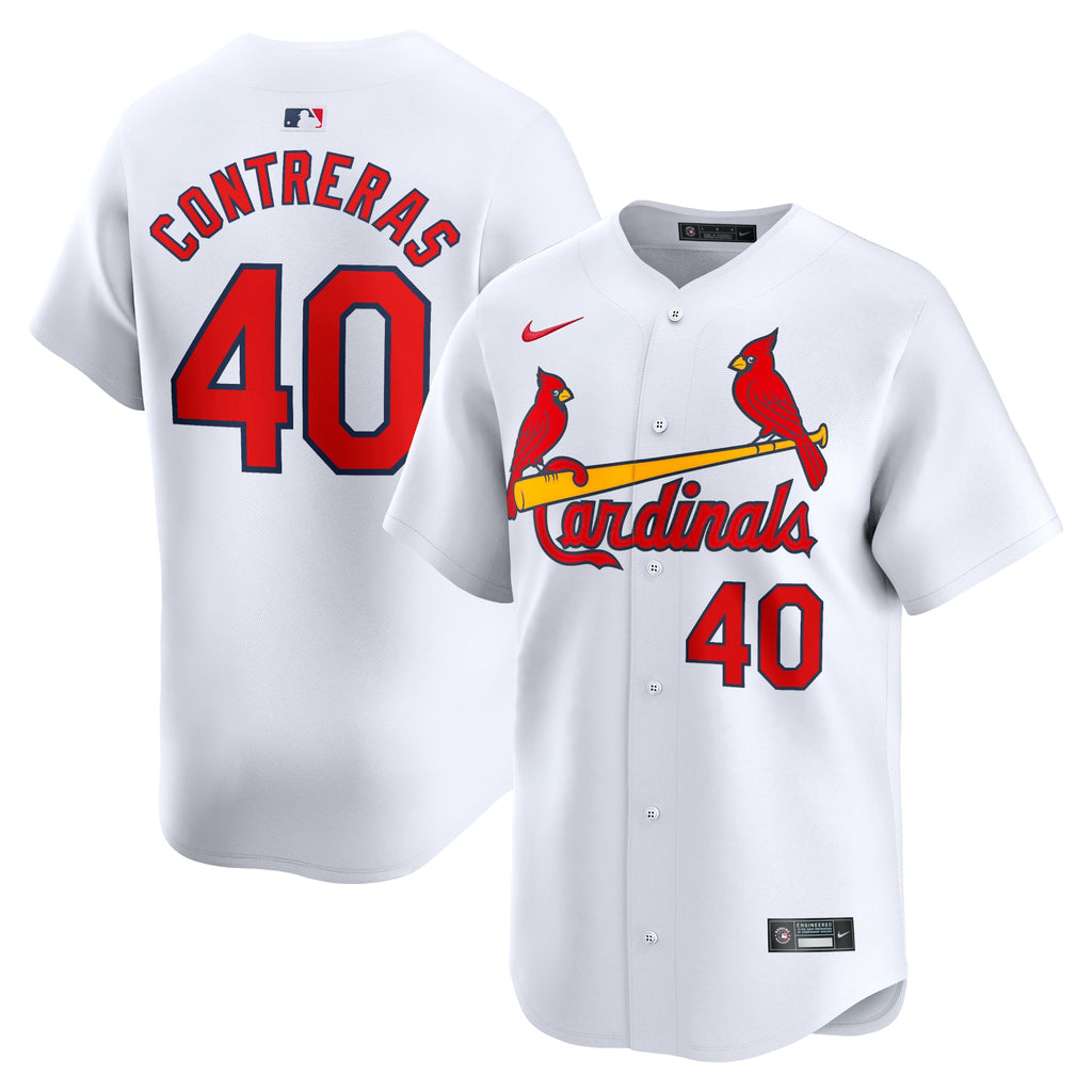 Men's St. Louis Cardinals Willson Contreras Nike White Home Limited Player Jersey - 2
