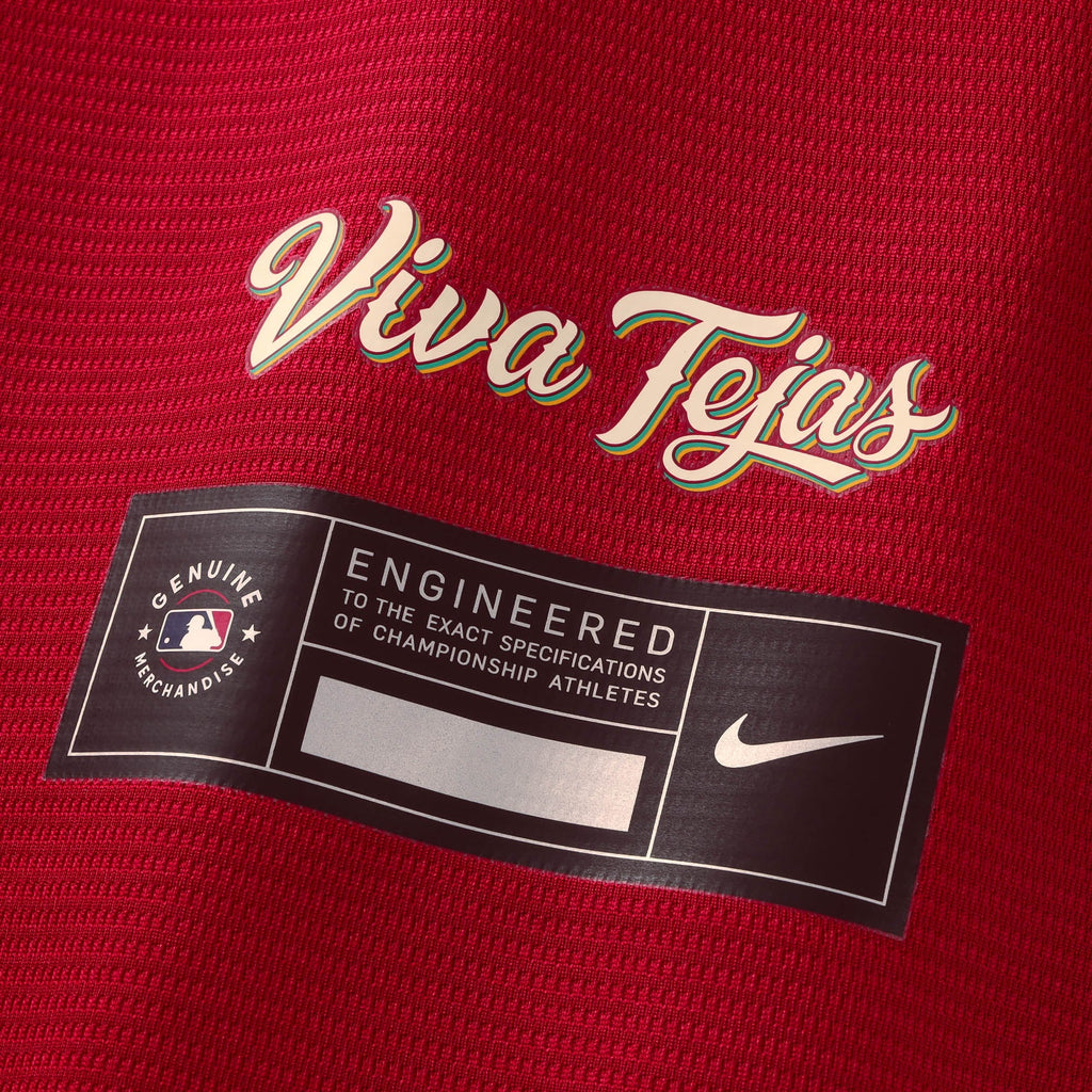 Men's Texas Rangers Wyatt Langford Nike Red 2026 City Connect Stadium Jersey - 6