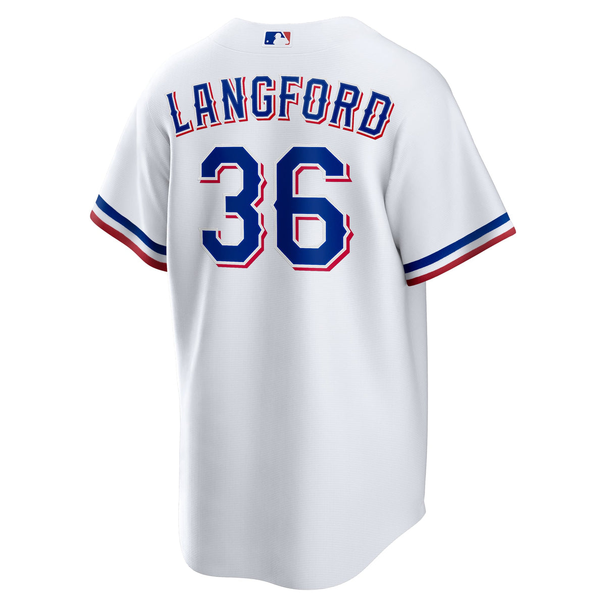 Men's Texas Rangers Wyatt Langford Nike White Home Replica Jersey - 4