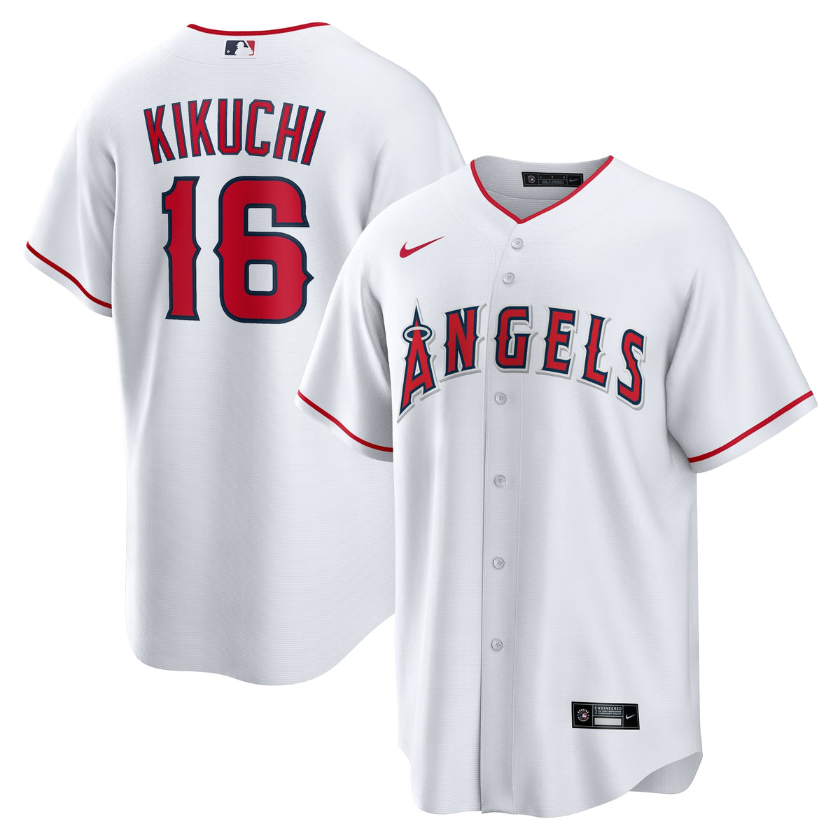 Men's Los Angeles Angels Yusei Kikuchi Nike White Home Replica Jersey - 2