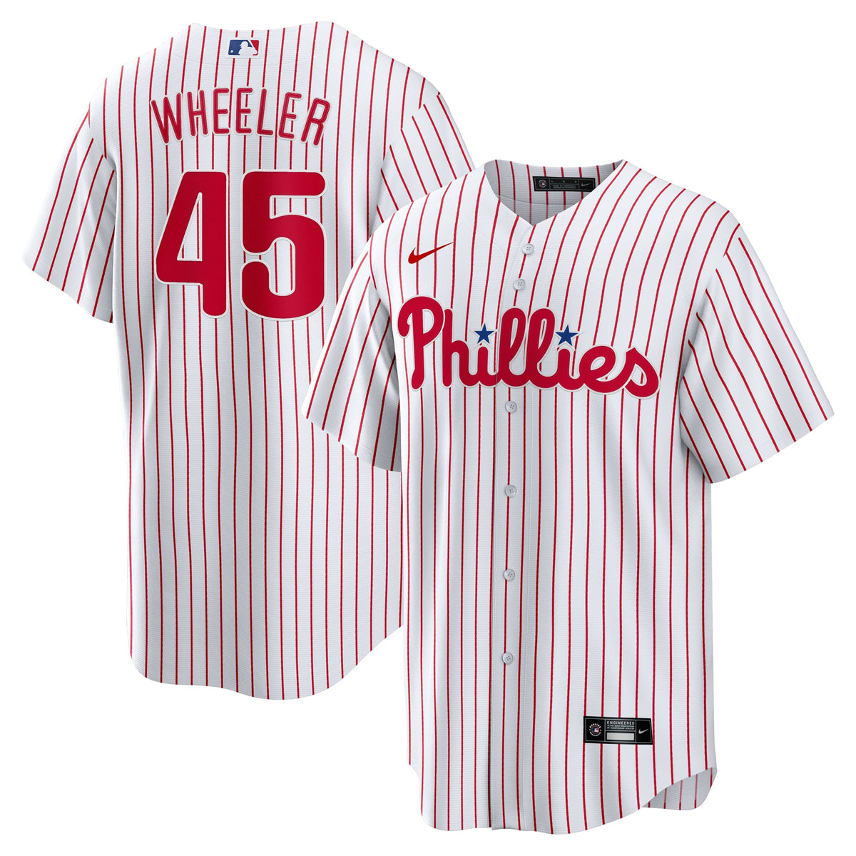 Men's Philadelphia Phillies Zack Wheeler Nike White Home Replica Jersey - 2