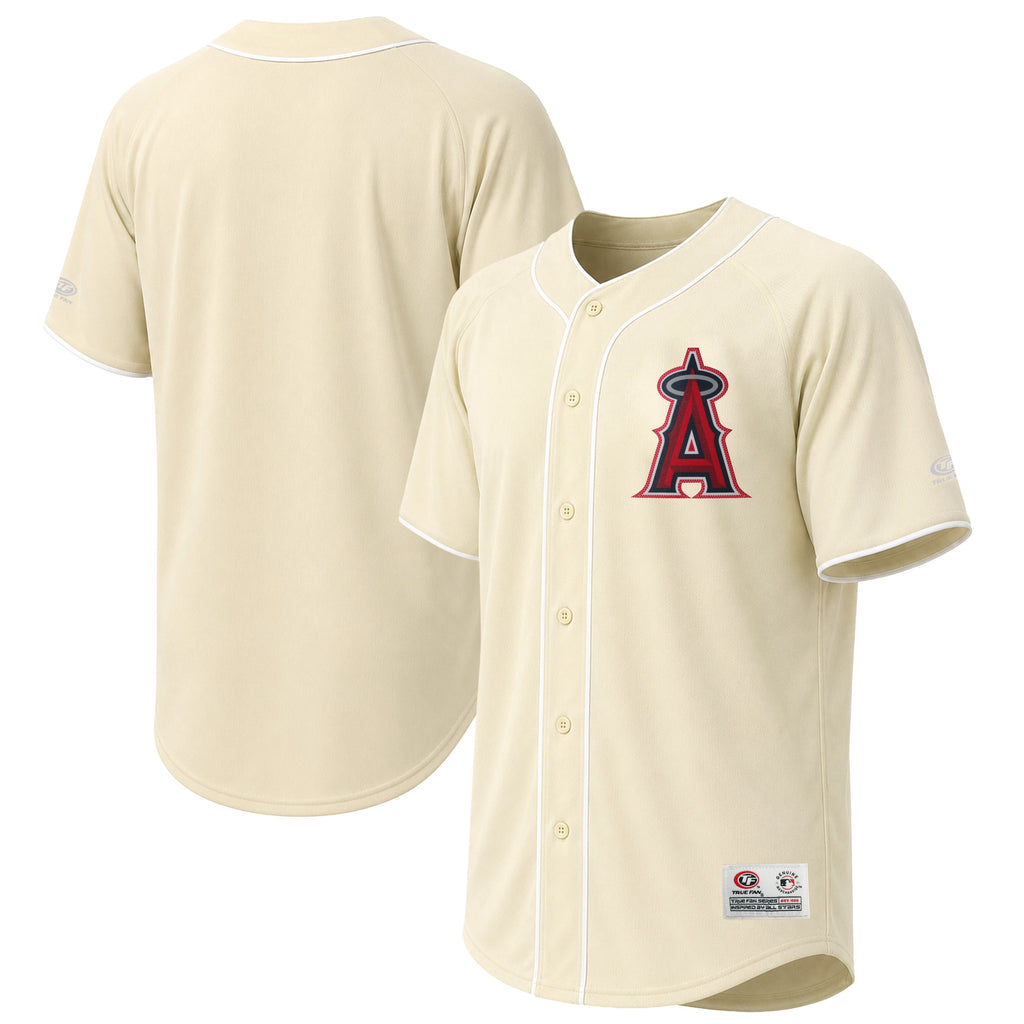 Men's Los Angeles Angels Stitches Cream Fashion Jersey