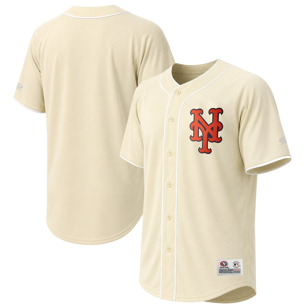 Men's New York Mets Stitches Cream Fashion Jersey - 2