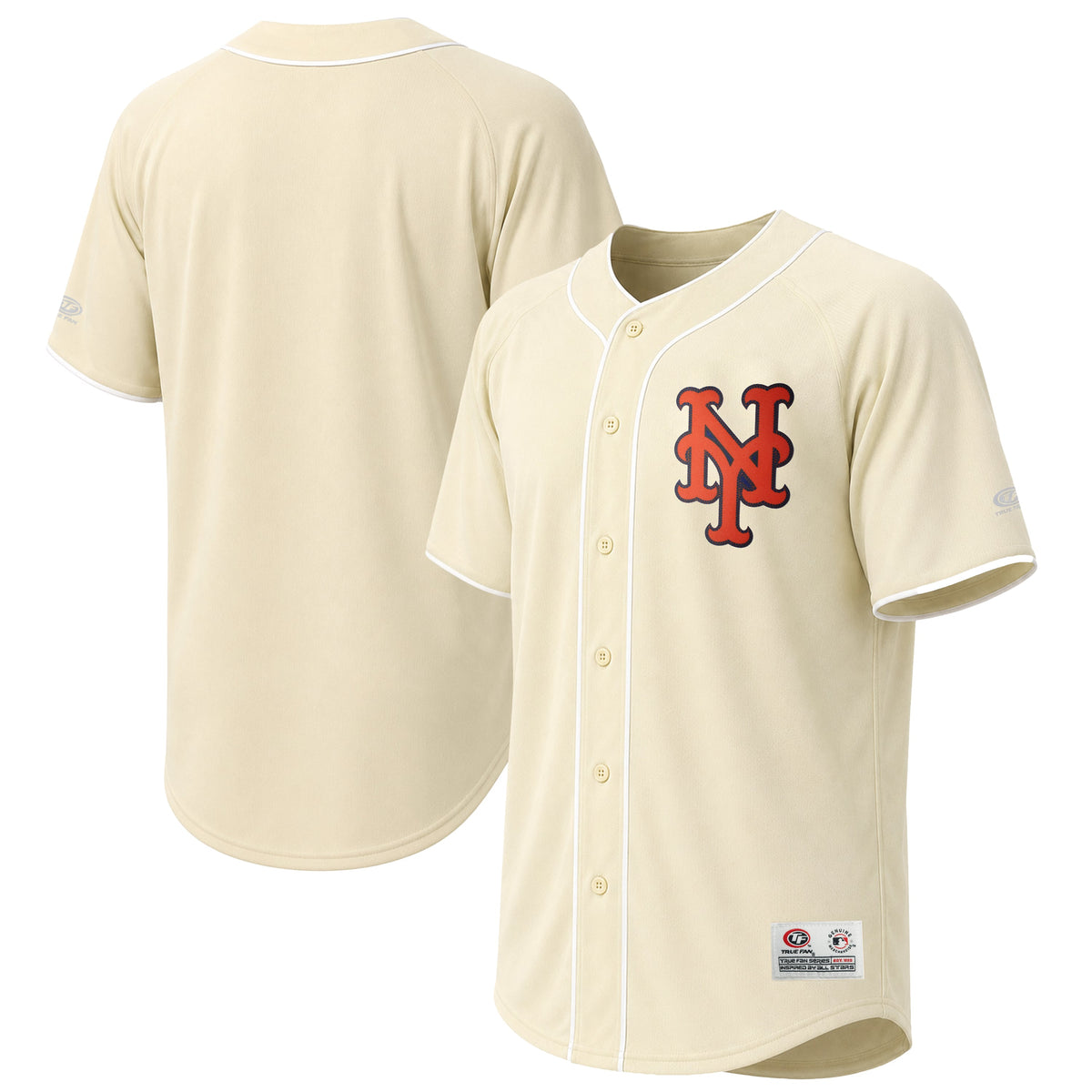 Men's New York Mets Stitches Cream Fashion Jersey - 2